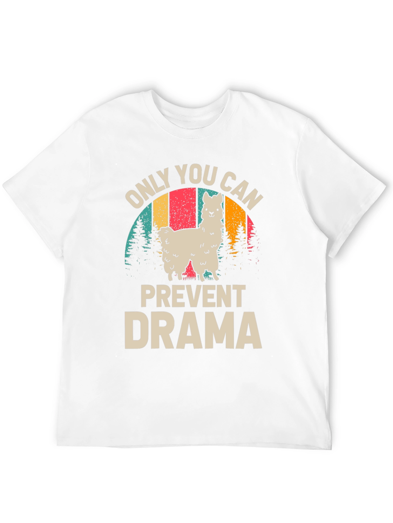 Black Only You Can Prevent Drama Llama Graphic Tee view 12