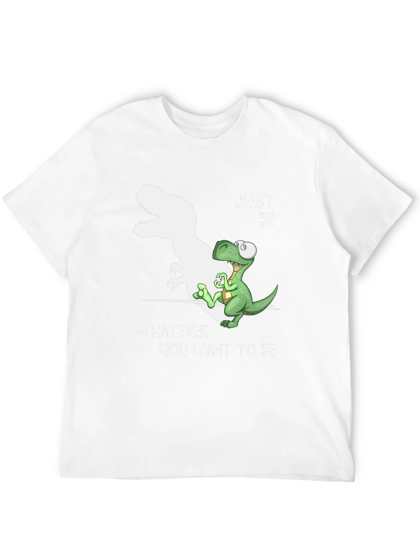 Black Just Be Dinosaur T-Shirt - Inspirational Graphic Tee view 12