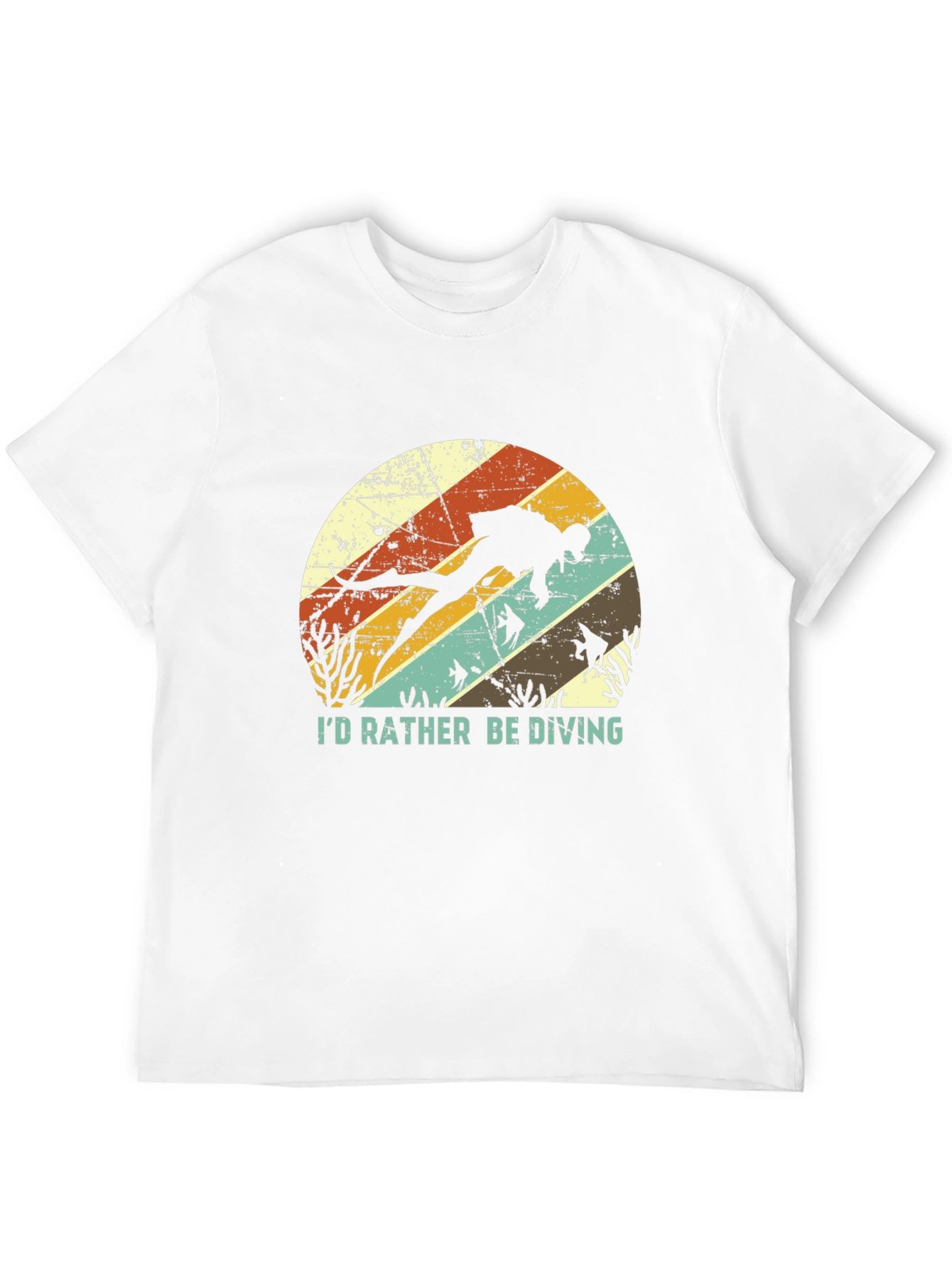 Black I'd Rather Be Diving T-Shirt - Scuba Diver Tee view 12