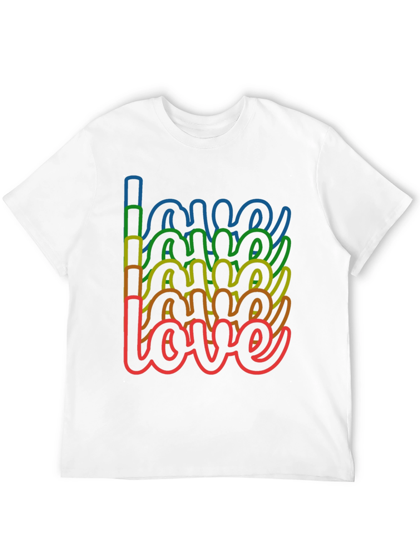 Rainbow Love Graphic Tee - Stylish Black T-Shirt - 12