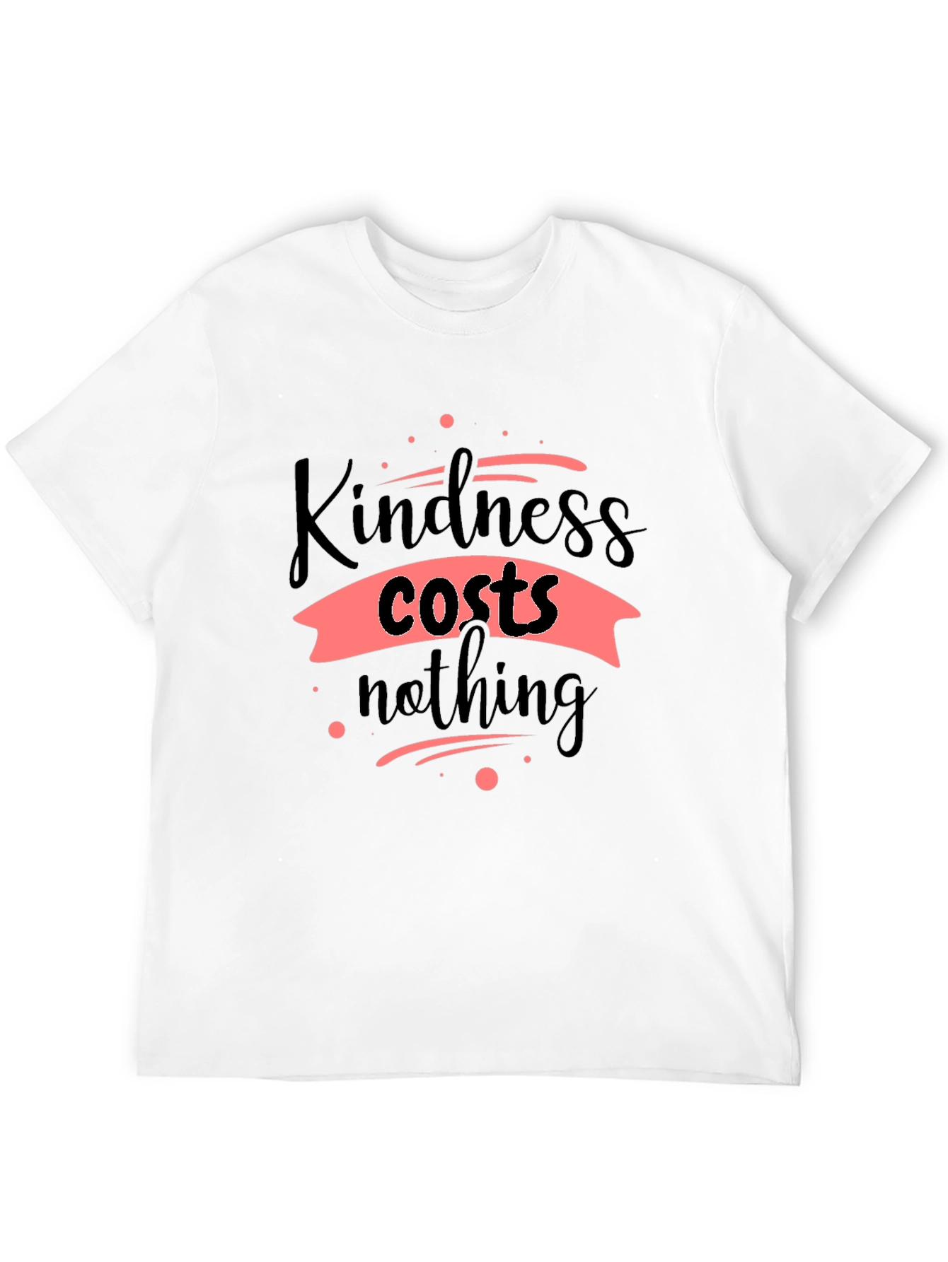 Black Kindness Costs Nothing Black T-Shirt view 12