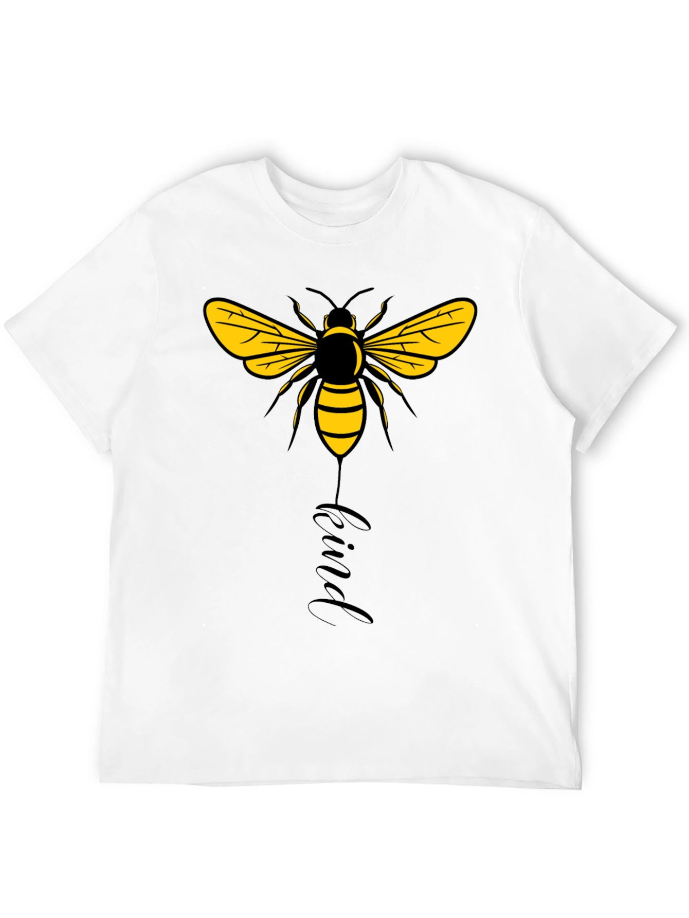 Black Bee Kind Graphic Tee - Black Cotton T-Shirt view 12