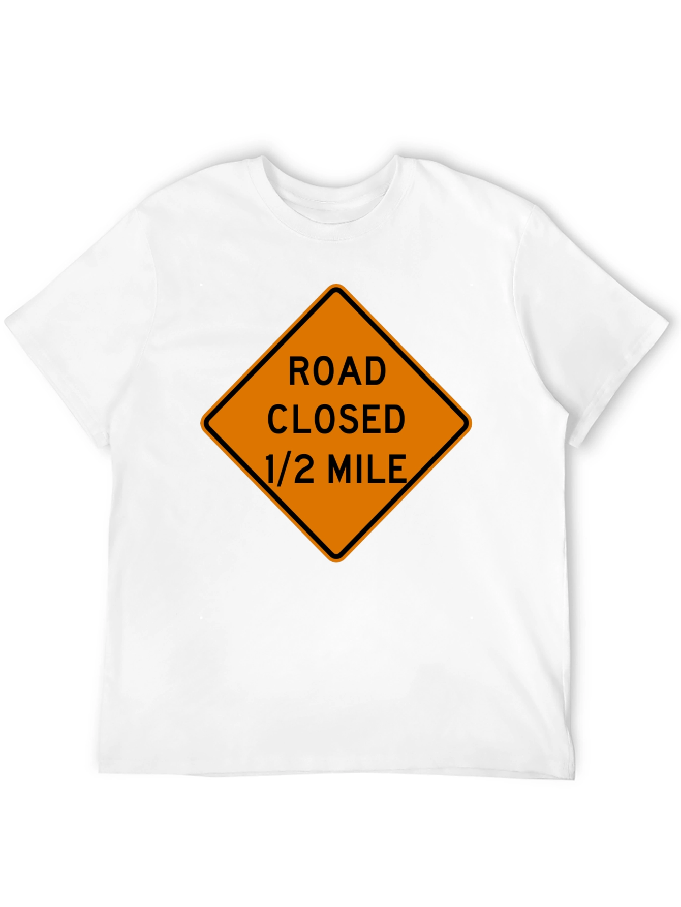 Black Road Closed Ahead T-Shirt view 12
