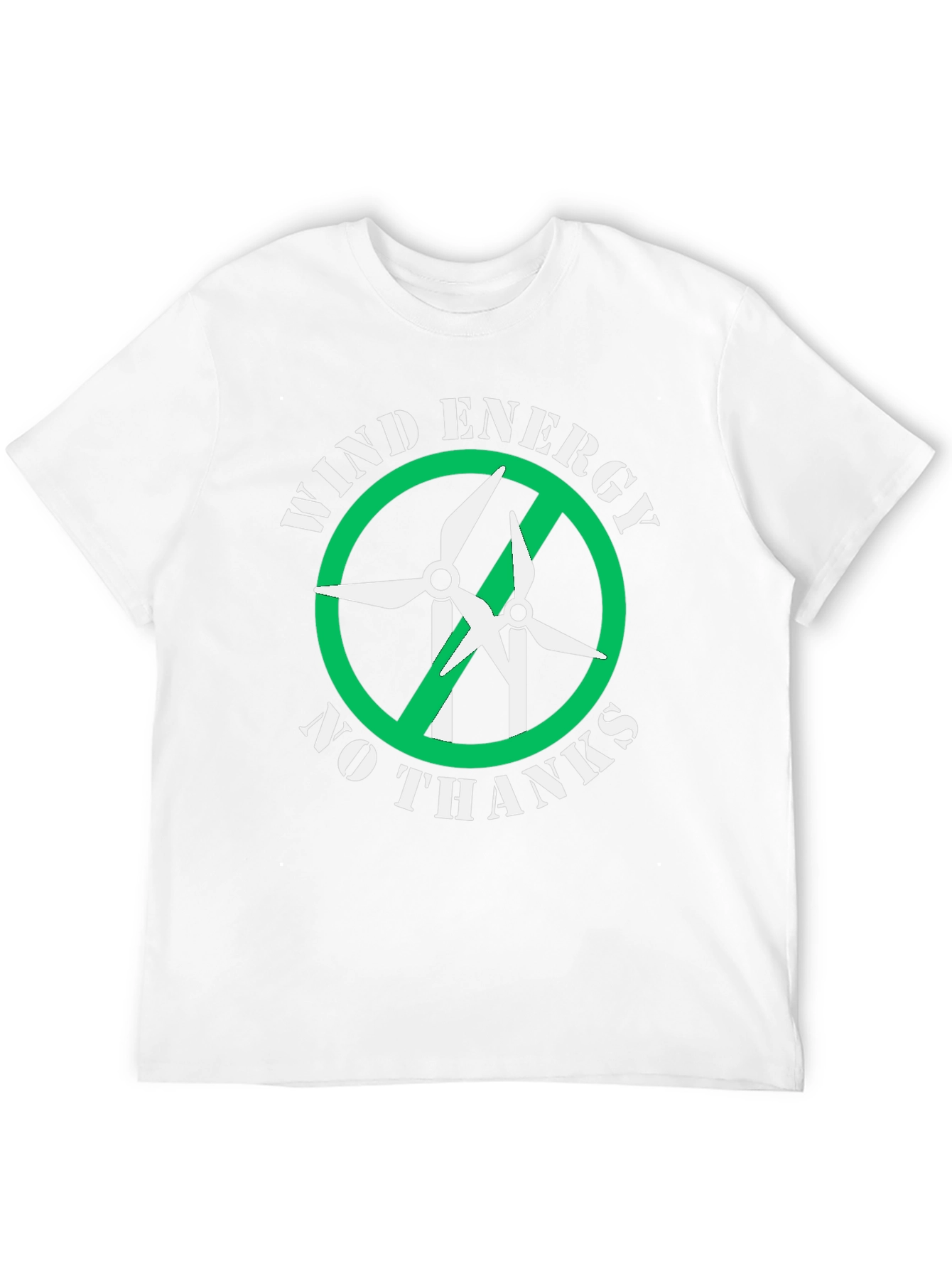 Black Wind Energy No Thanks Graphic T-Shirt view 12