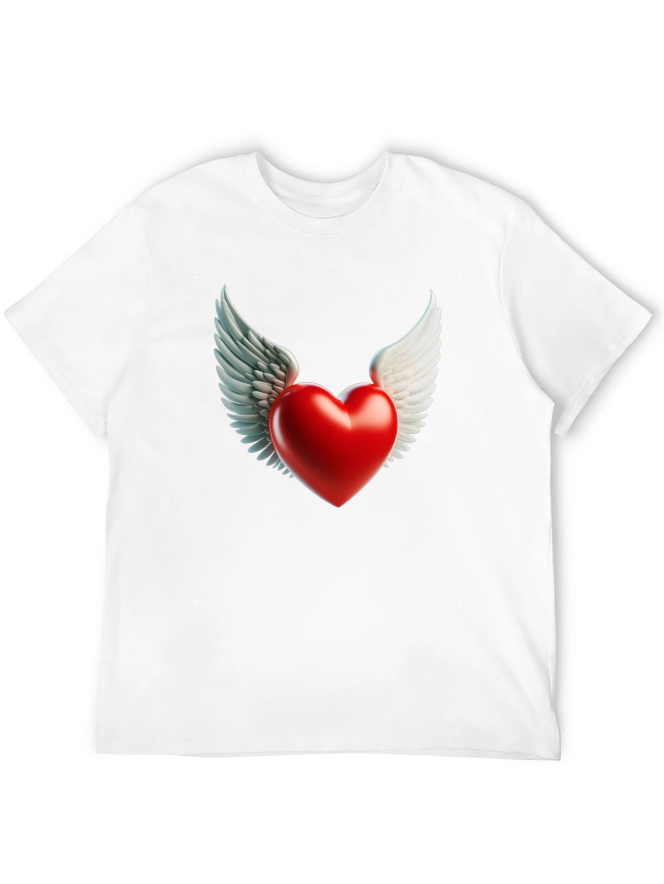 Black Winged Heart Graphic Tee - Black Cotton Blend view 12
