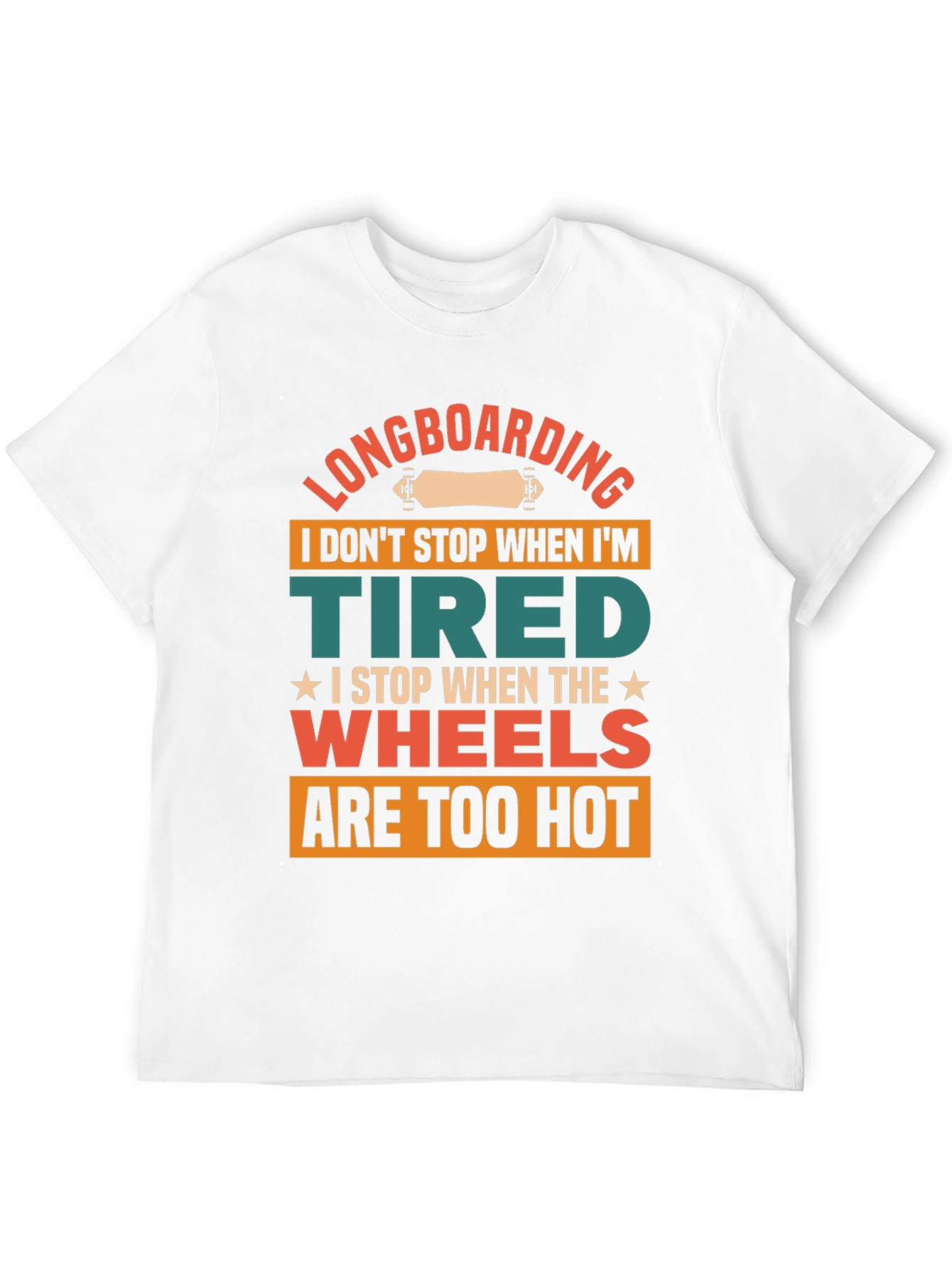 Black Longboarding Lover's T-Shirt: Wheels Too Hot! view 12