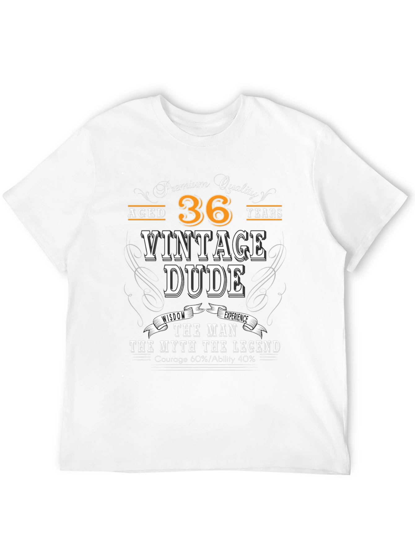 Black Vintage Dude 36th Birthday T-Shirt view 12