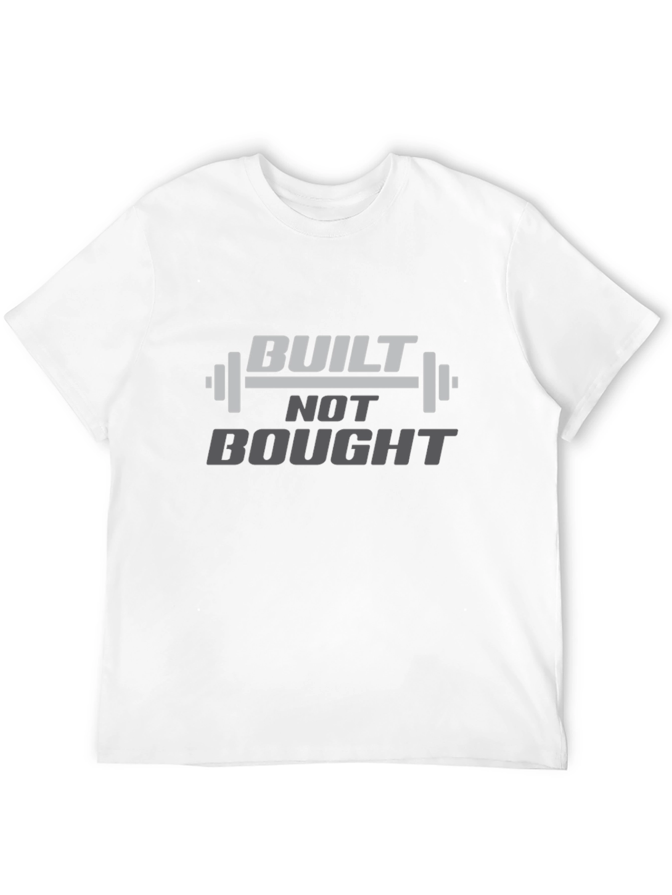 Black Built Not Bought T-Shirt - Gym Motivation view 12