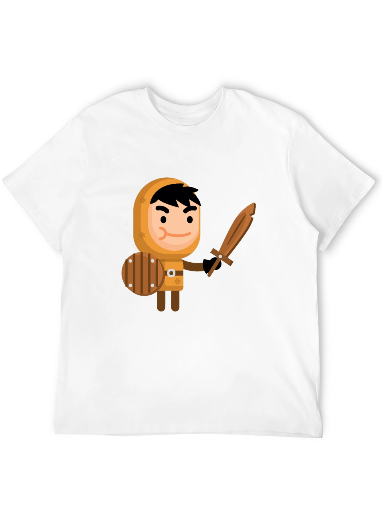 Black Cartoon Knight Graphic Tee - Fun, Unique Design view 12