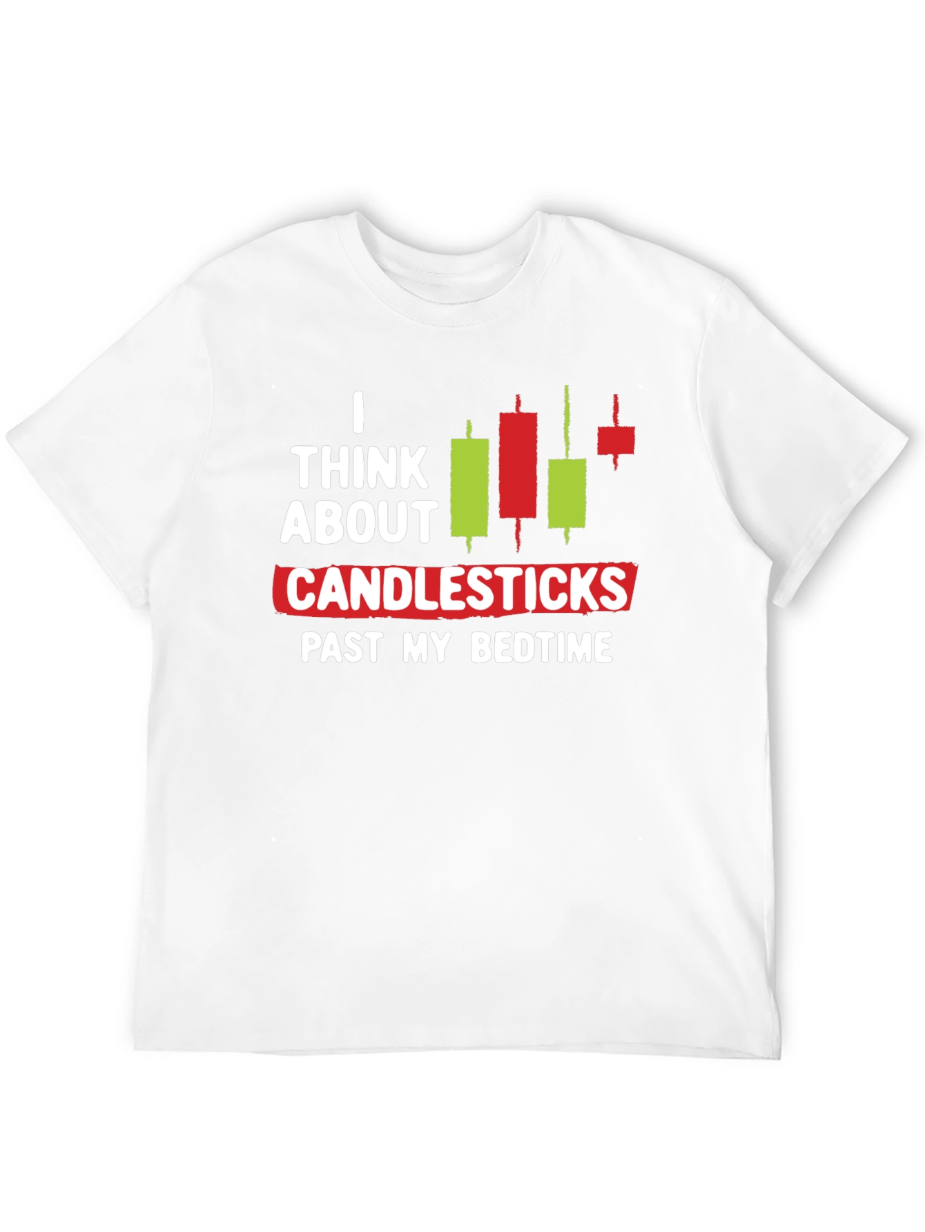 Black I Think About Candlesticks Graphic T-Shirt view 12