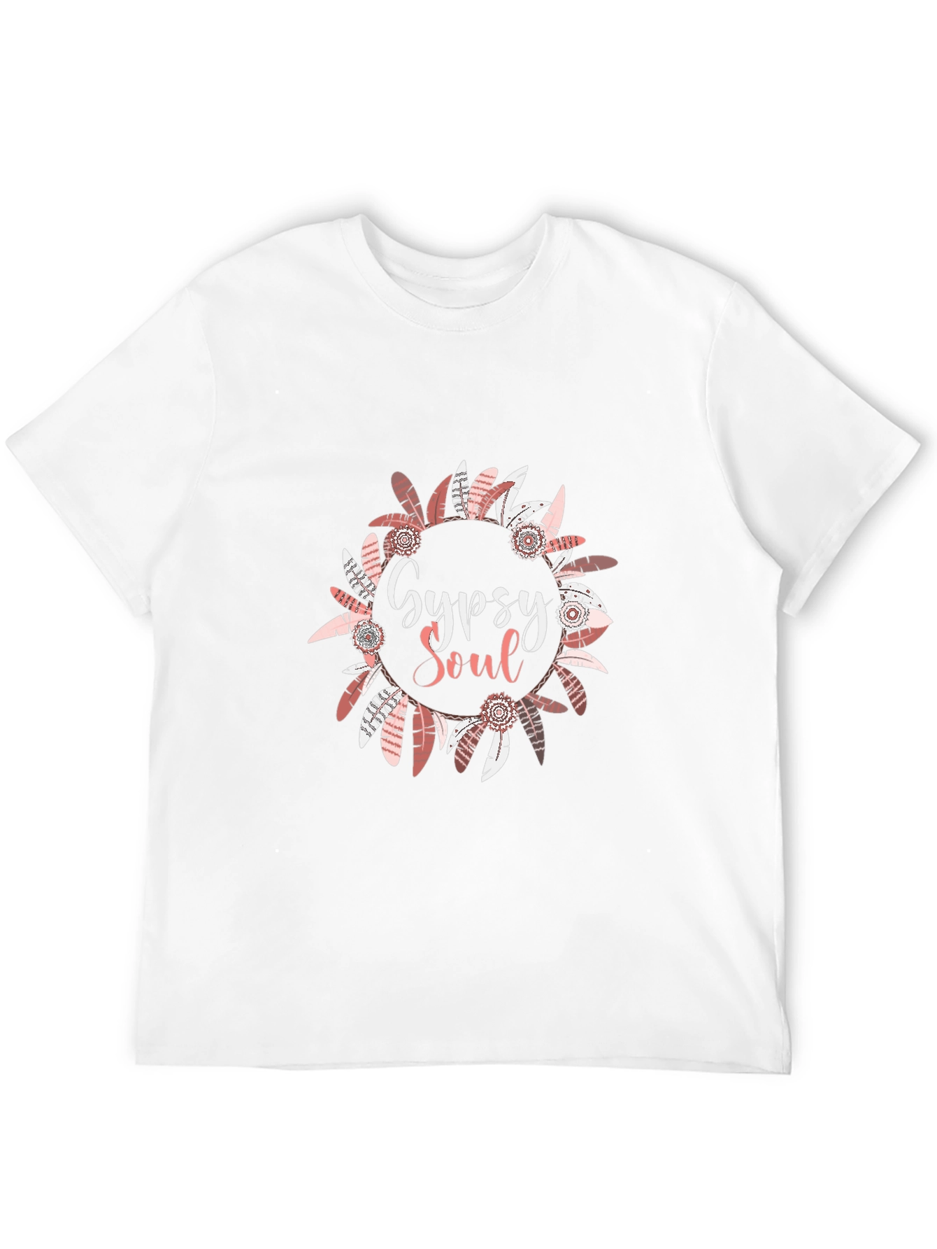 Black Gypsy Soul Feather Wreath Graphic Tee view 12