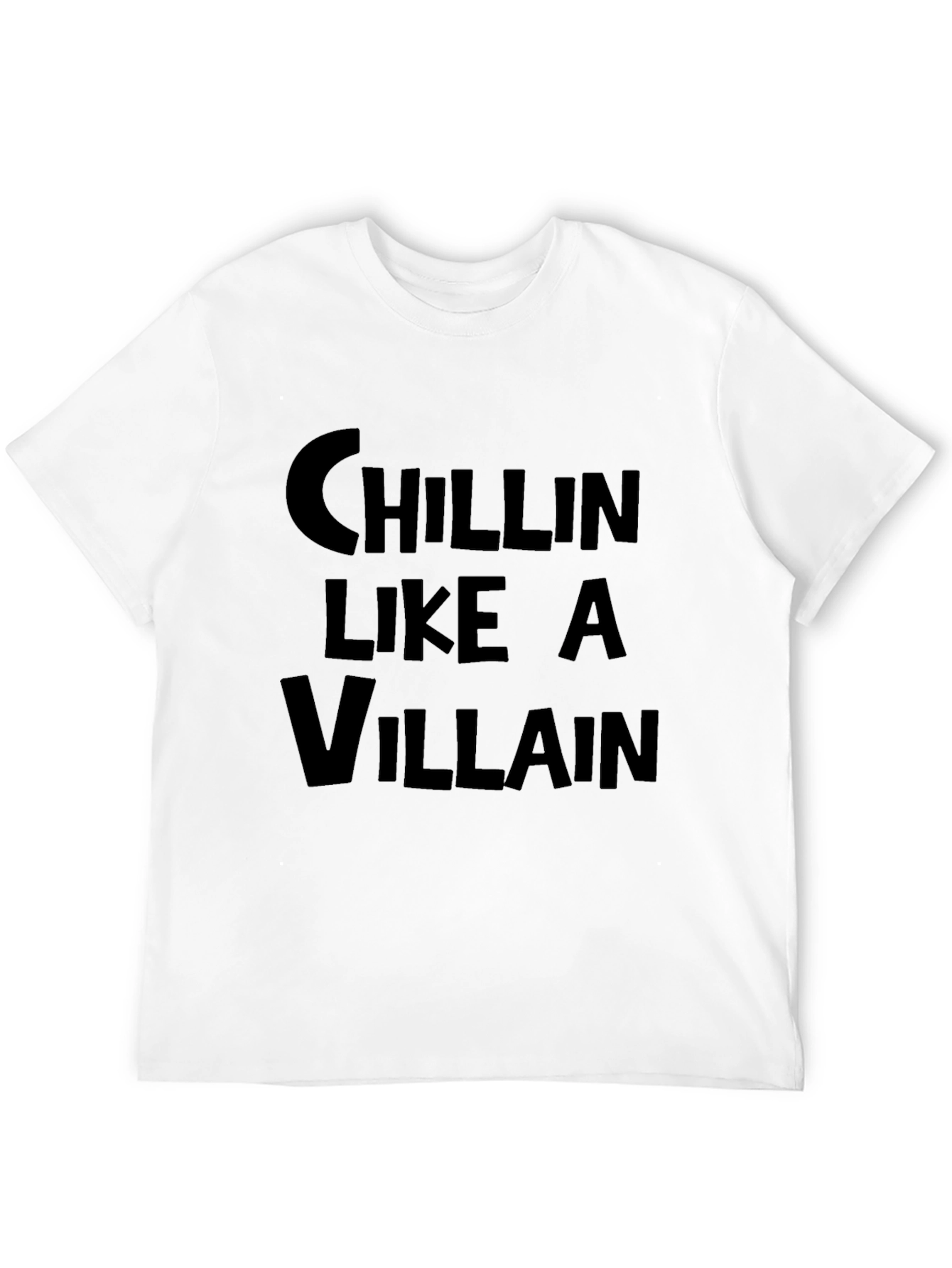 Black Chillin' Like A Villain Graphic Tee - Black Casual Shirt view 12