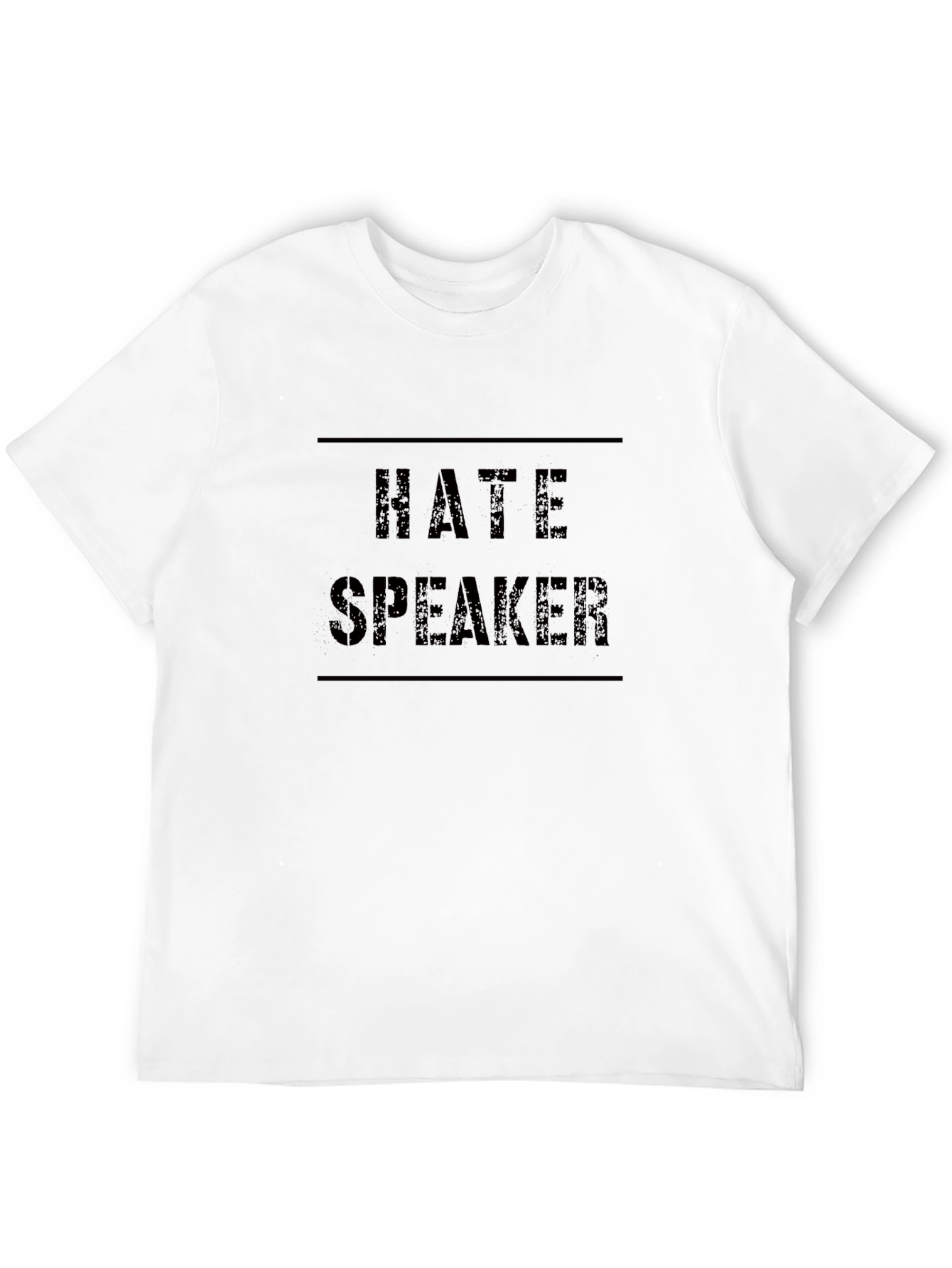 Black Hate Speaker Black T-Shirt Graphic Print view 12