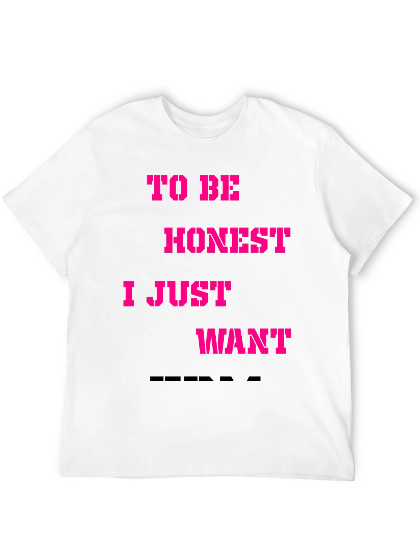 Black Funny "To Be Honest" Graphic Tee - Casual Black T-Shirt view 12