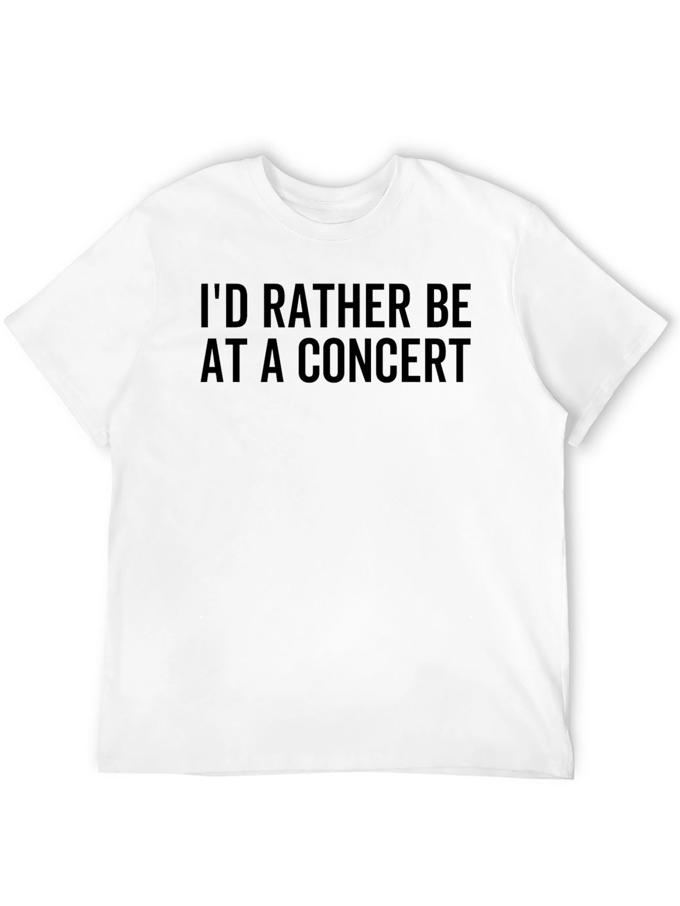 Black I'd Rather Be at a Concert Black Graphic T-Shirt view 12