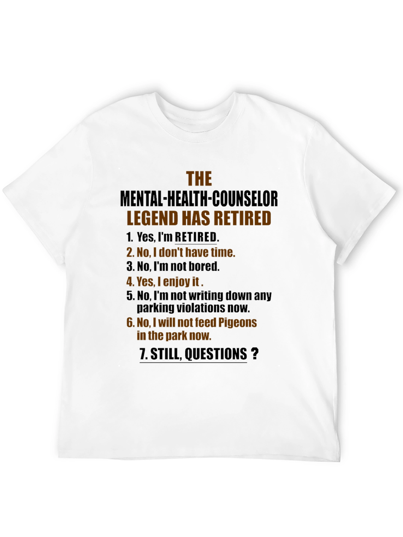 Black Retired Mental Health Counselor T-Shirt Funny Retirement Gift view 12
