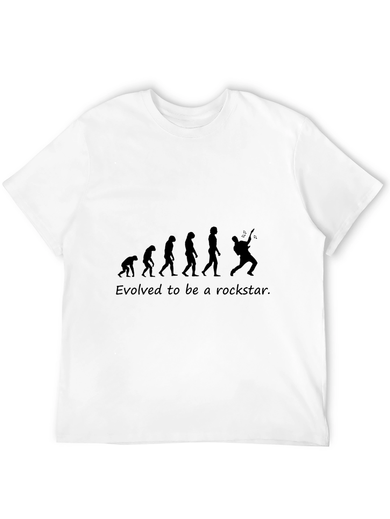 Black Evolved To Be A Rockstar T-Shirt view 12
