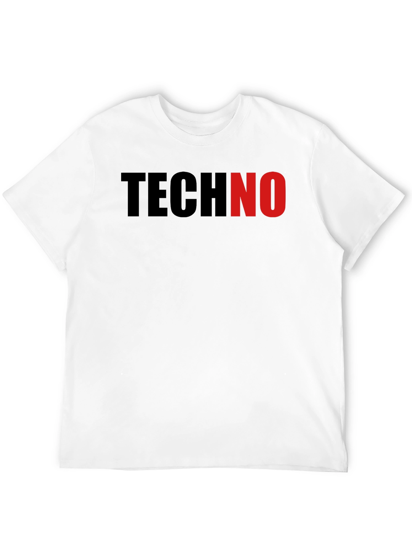 Black Techno T-Shirt - Black Crew Neck Tee view 12