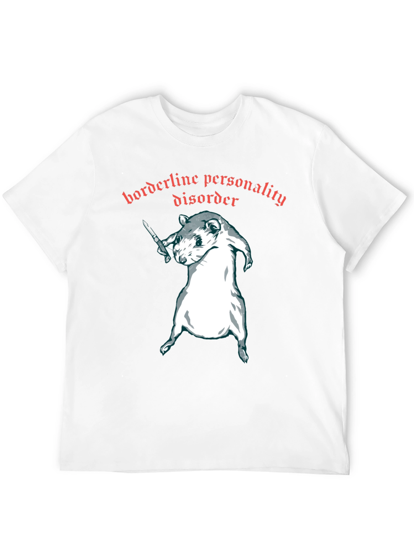 Black Borderline Personality Disorder Rat T-Shirt view 12
