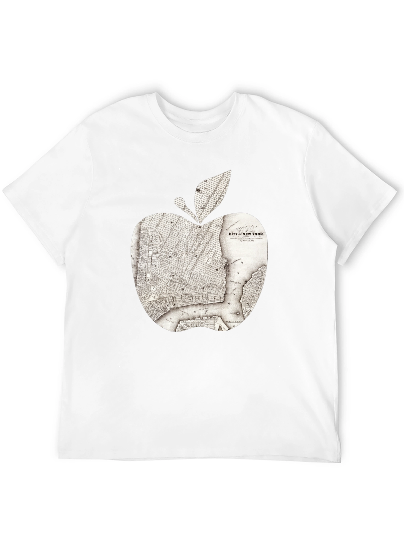 Black New York Apple Map Graphic Tee view 12