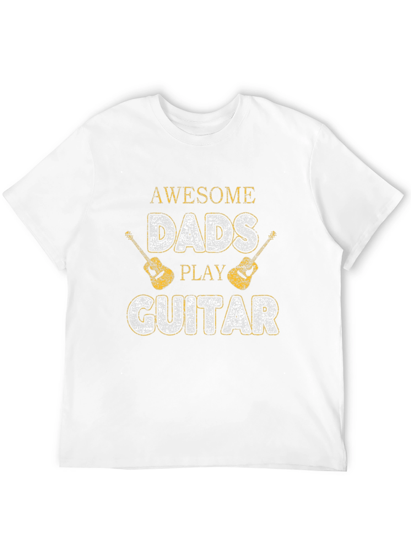 Black Awesome Dads Play Guitar Black Graphic T-Shirt view 12