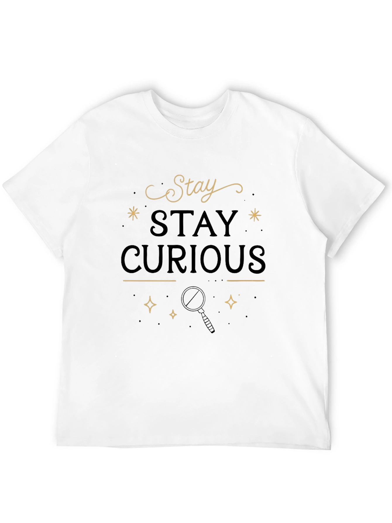 Black Stay Curious Graphic Tee view 12