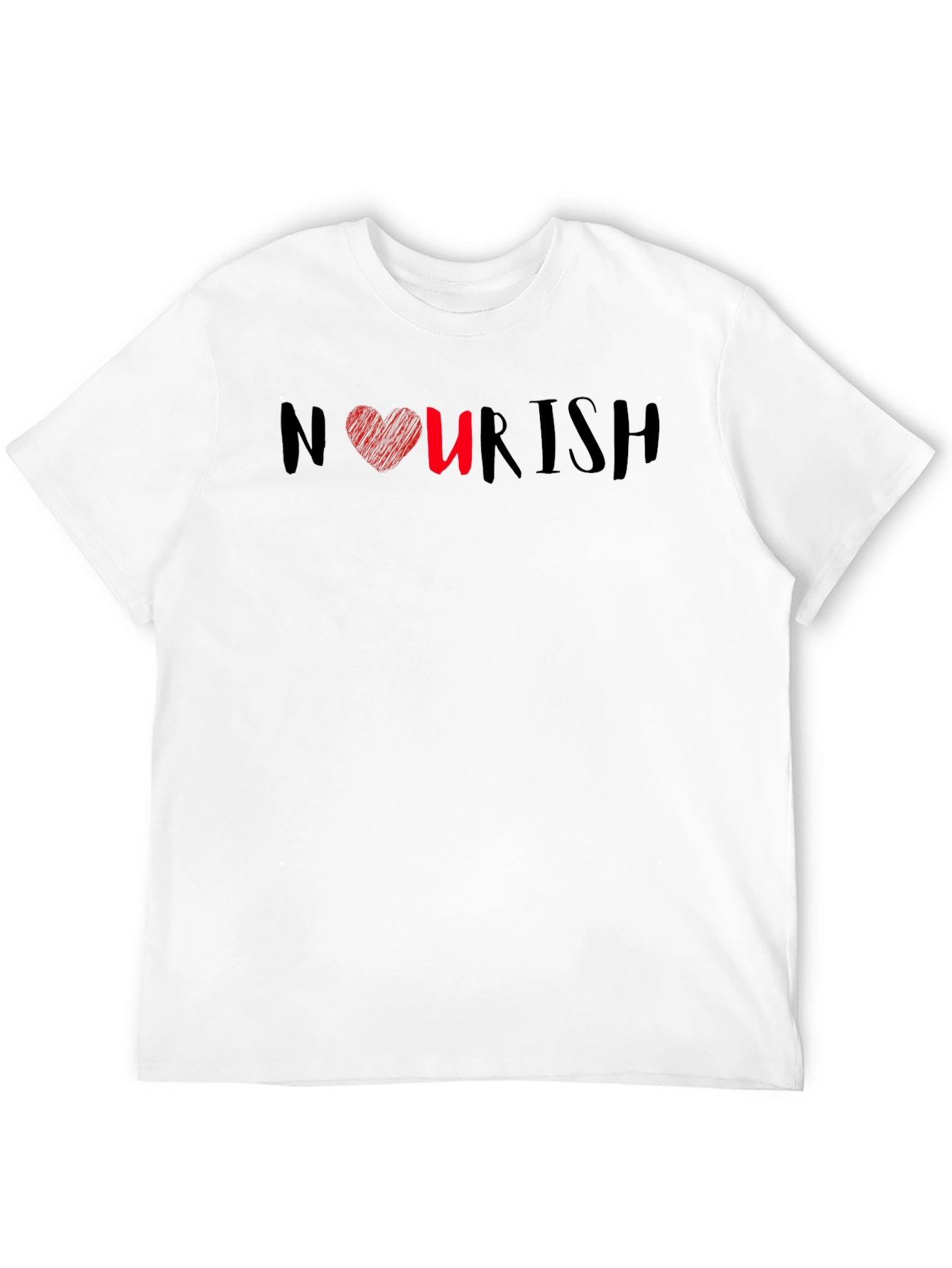 Black Nourish Heart Graphic Tee - Black view 12