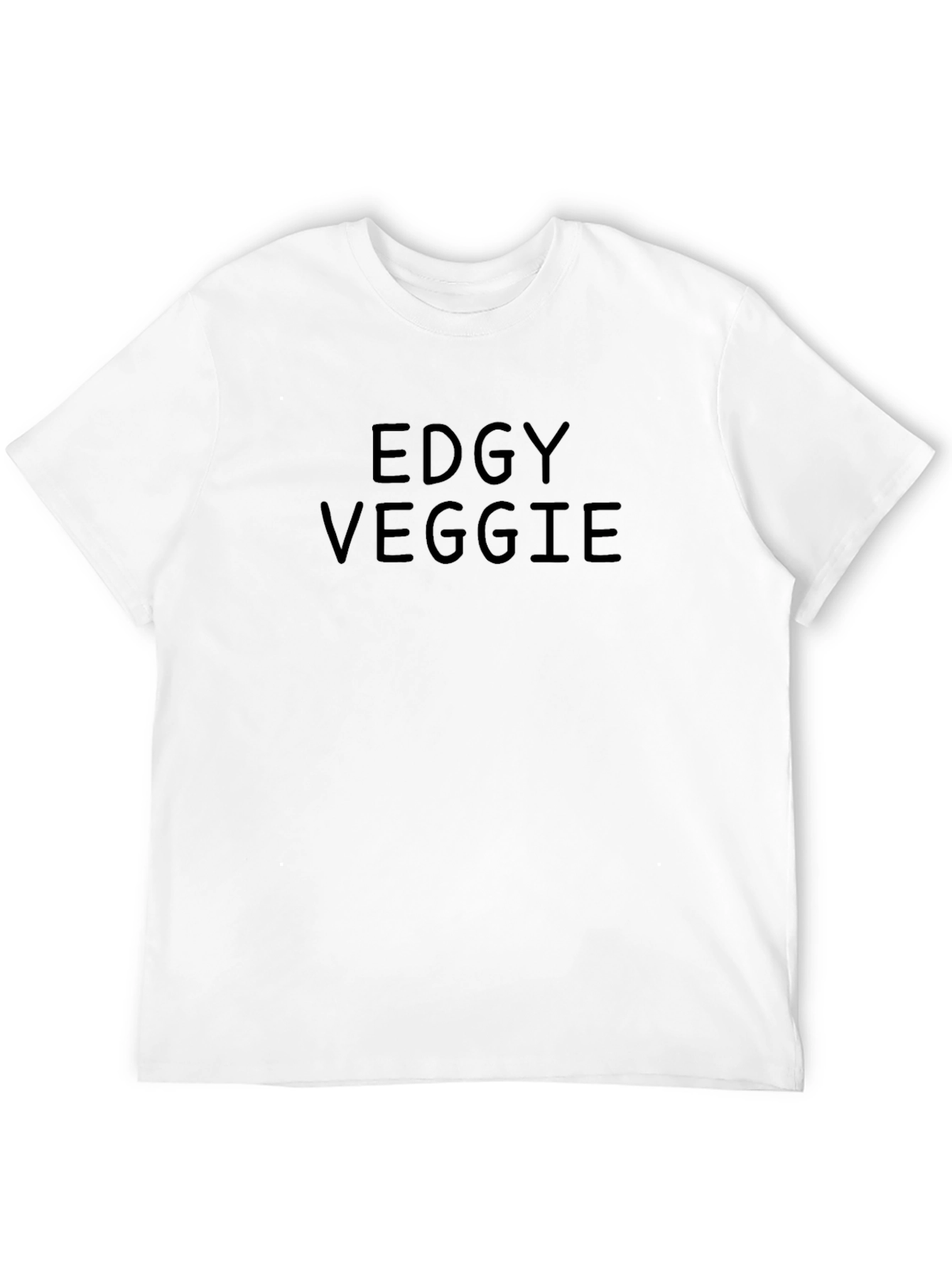 Black Edgy Veggie Black T-Shirt view 12