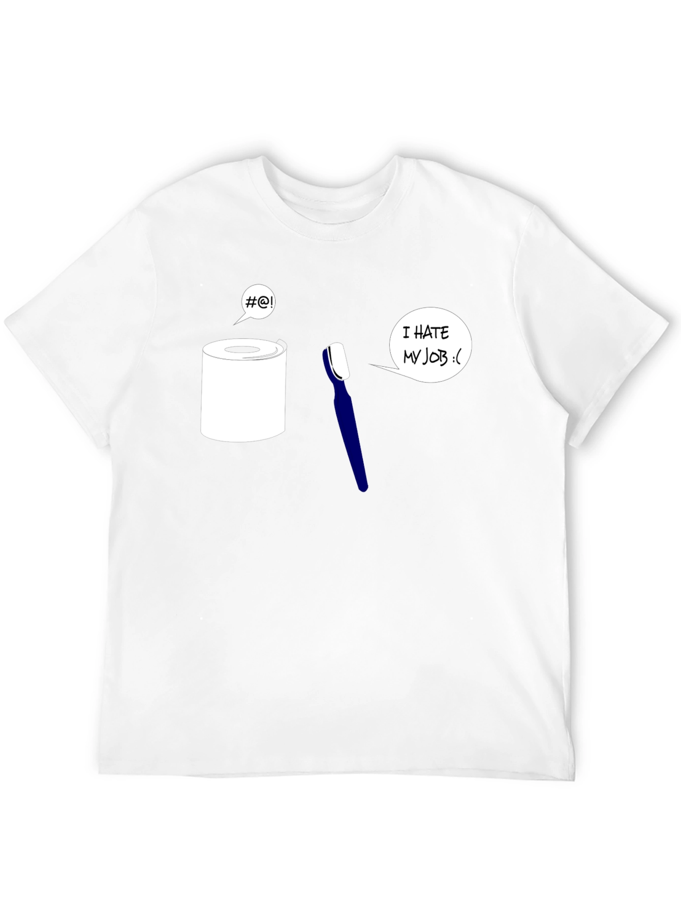 Black Humorous Toilet Humor T-Shirt view 12