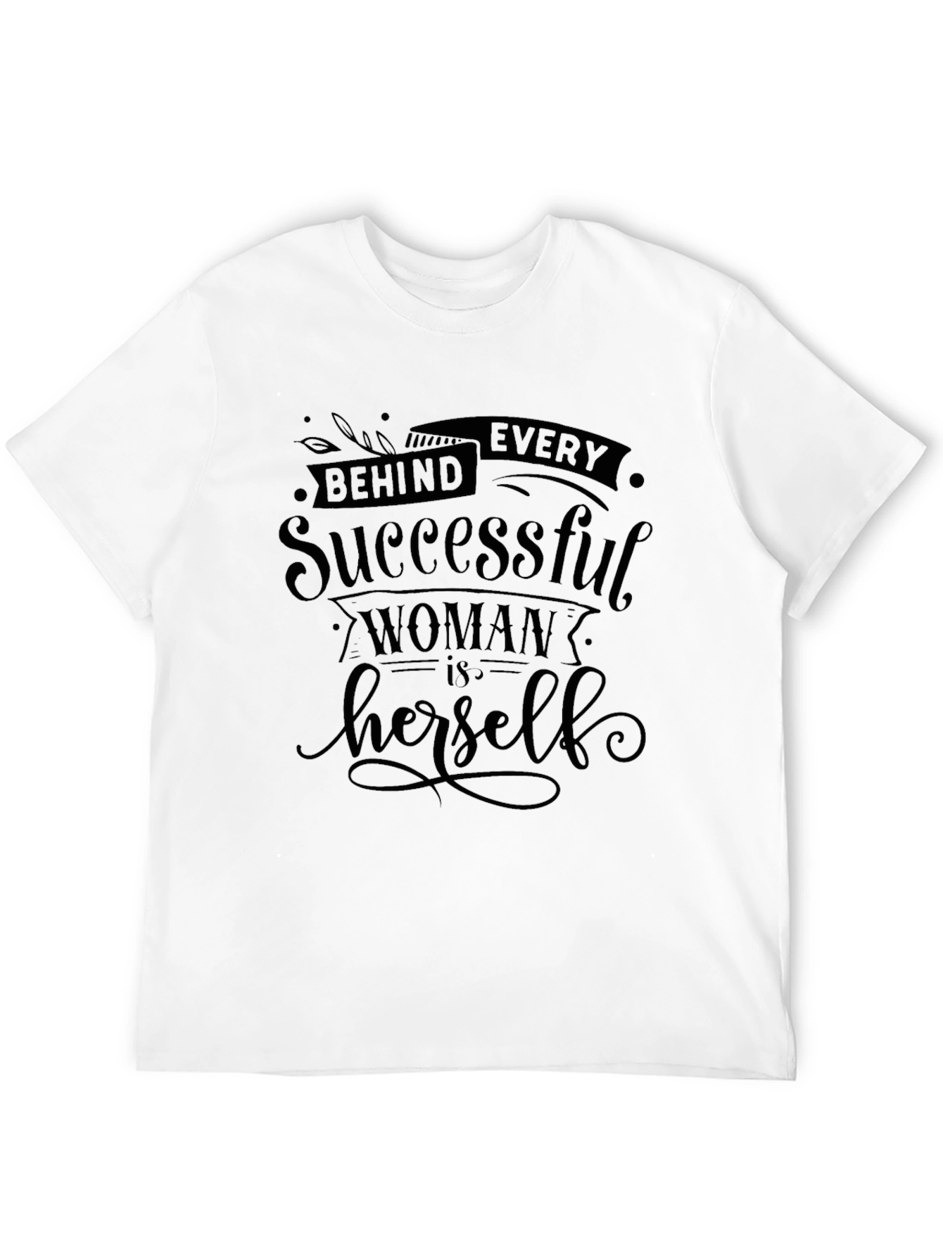 Black Empowered Woman Graphic Tee - Stylish Black T-Shirt view 12