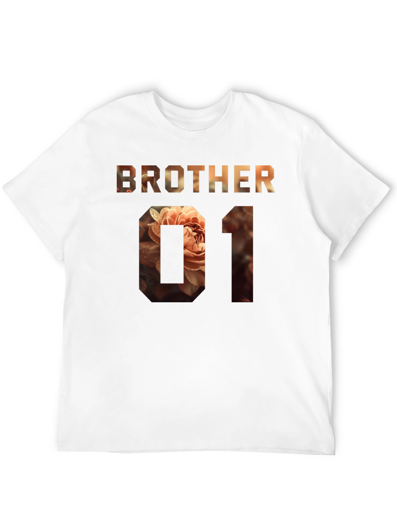 Black Brother 01 Floral Print Tee - Black Cotton view 12