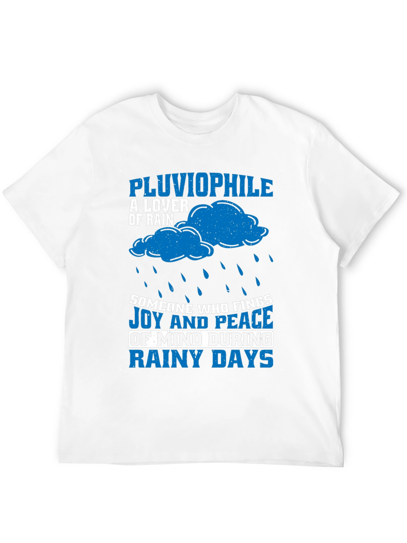 Black Pluviophile Rain Lover Graphic T-Shirt view 12