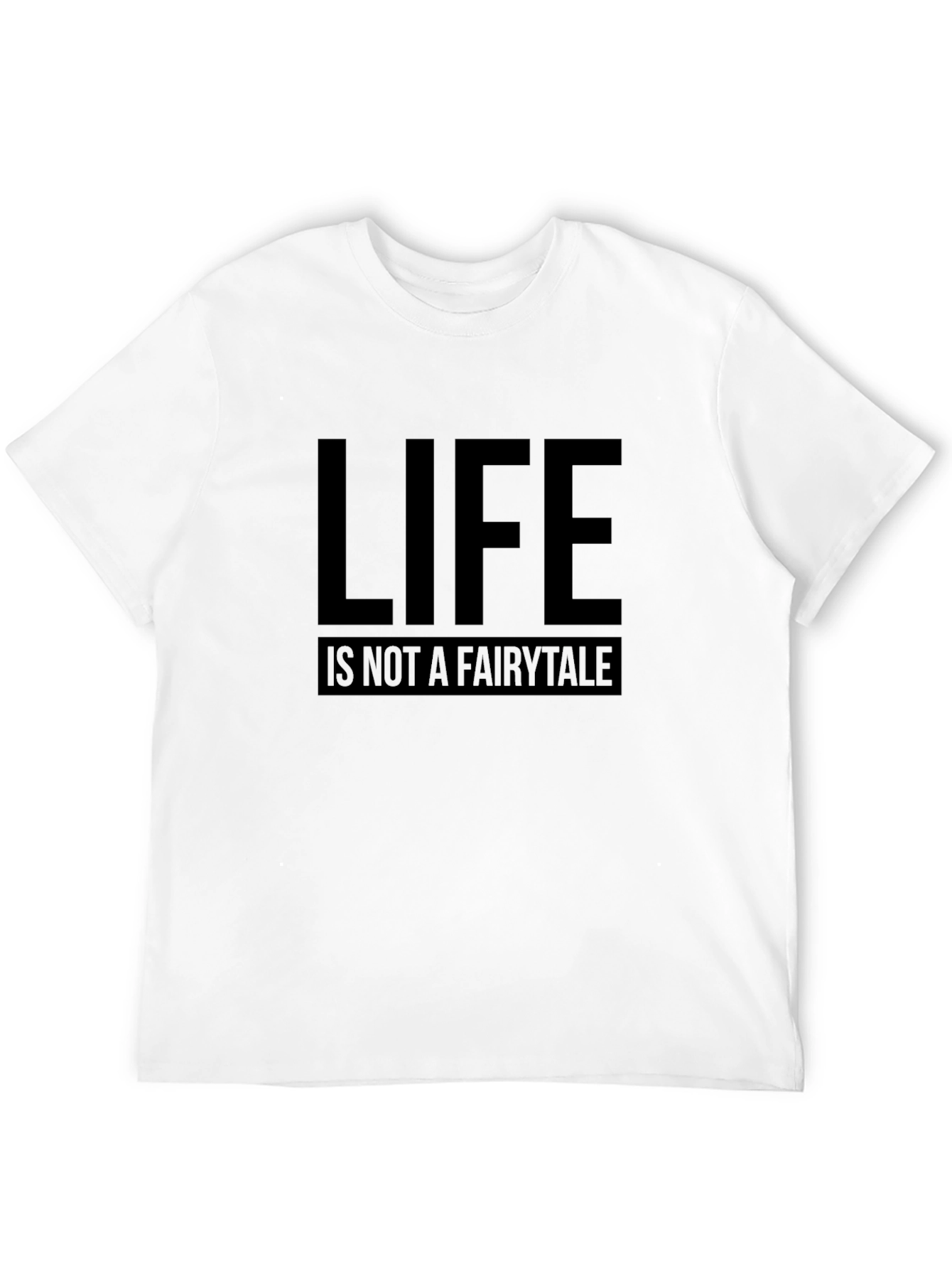 Black Life Is Not A Fairytale Graphic Tee - Mens Black T-Shirt view 12
