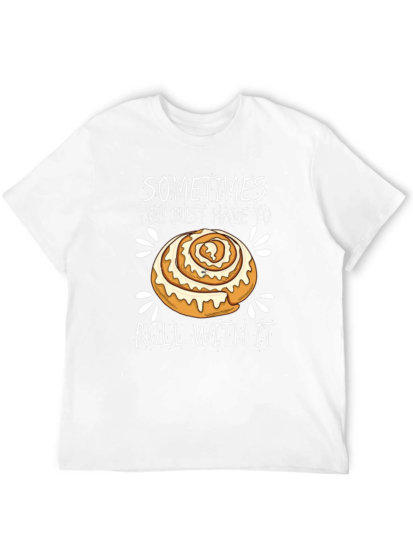 Black Funny Cinnamon Roll T-Shirt - Roll With It! view 12