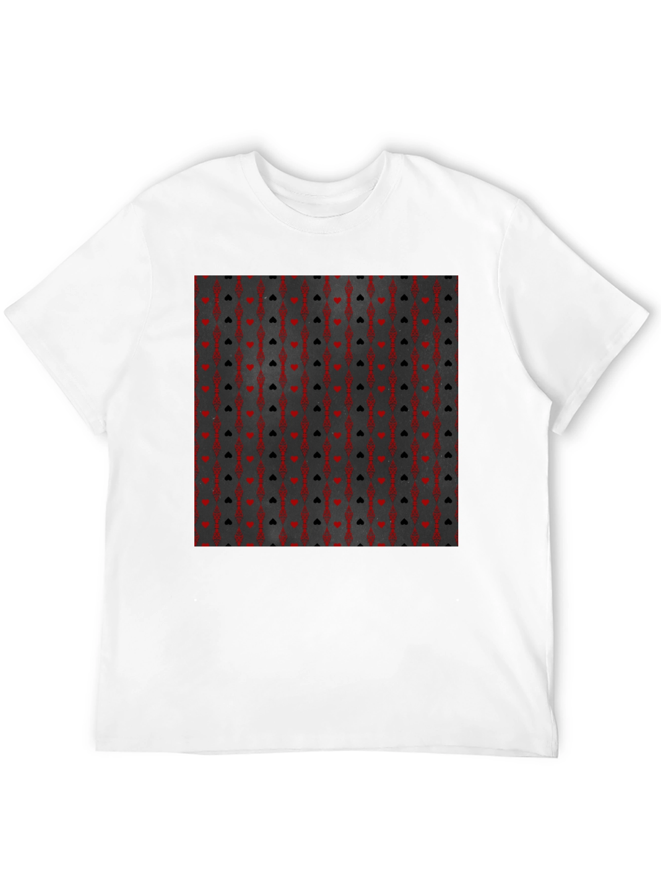 Black Playing Card Suit Pattern T-Shirt - Black view 12