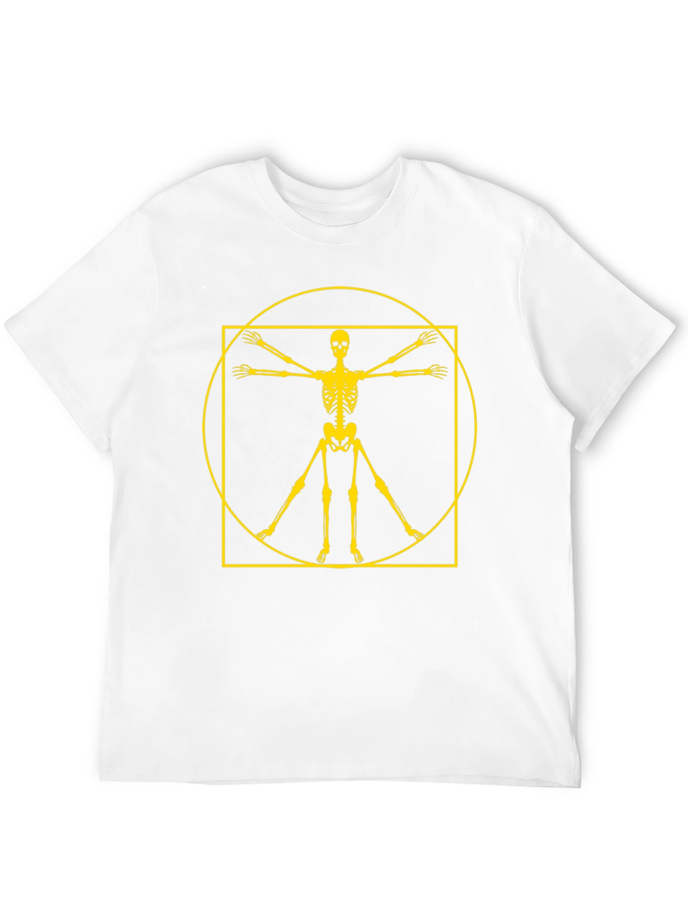 Black Vitruvian Skeleton Graphic Tee - Black view 12