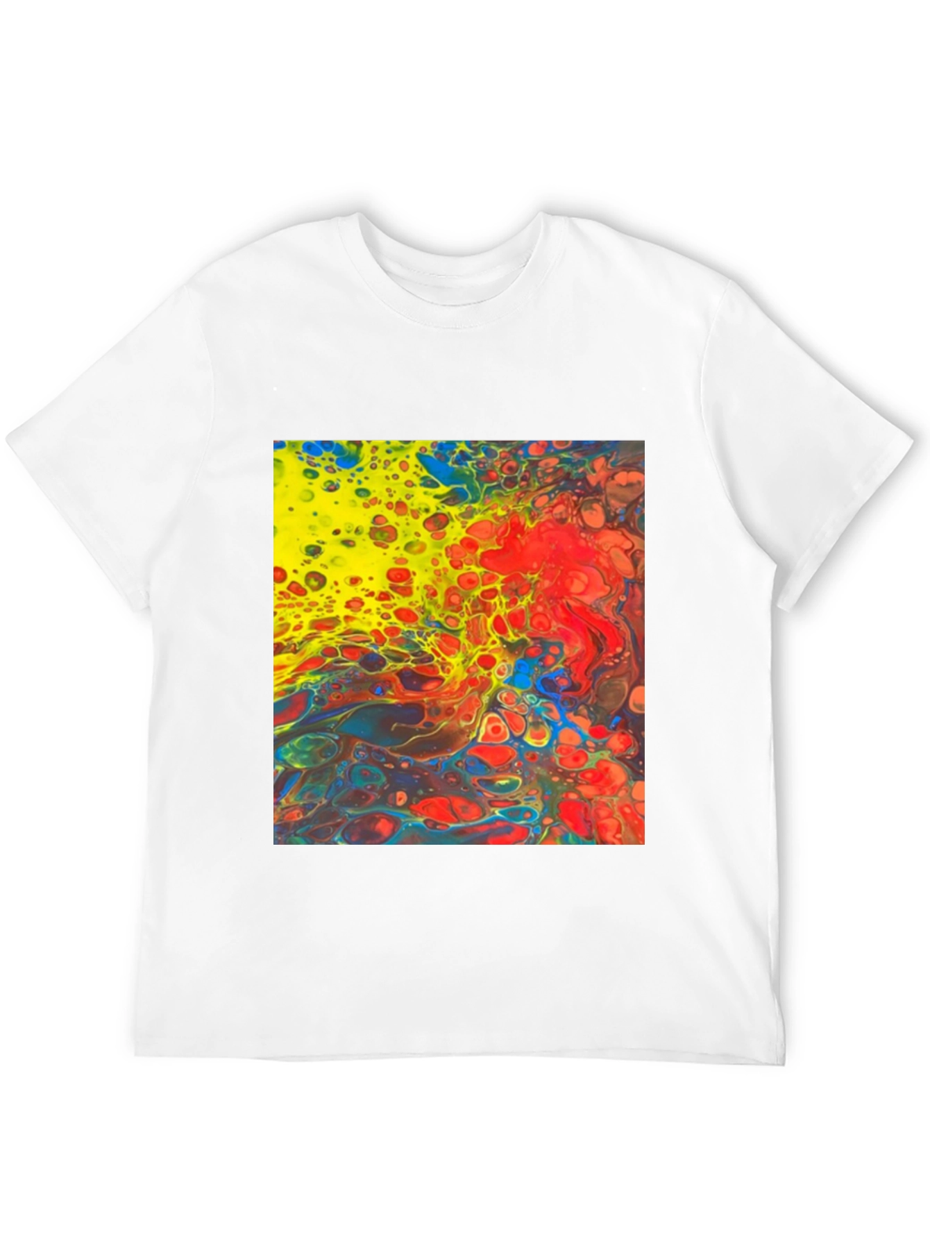 Black Abstract Art Graphic Tee - Bold & Vibrant Style view 12