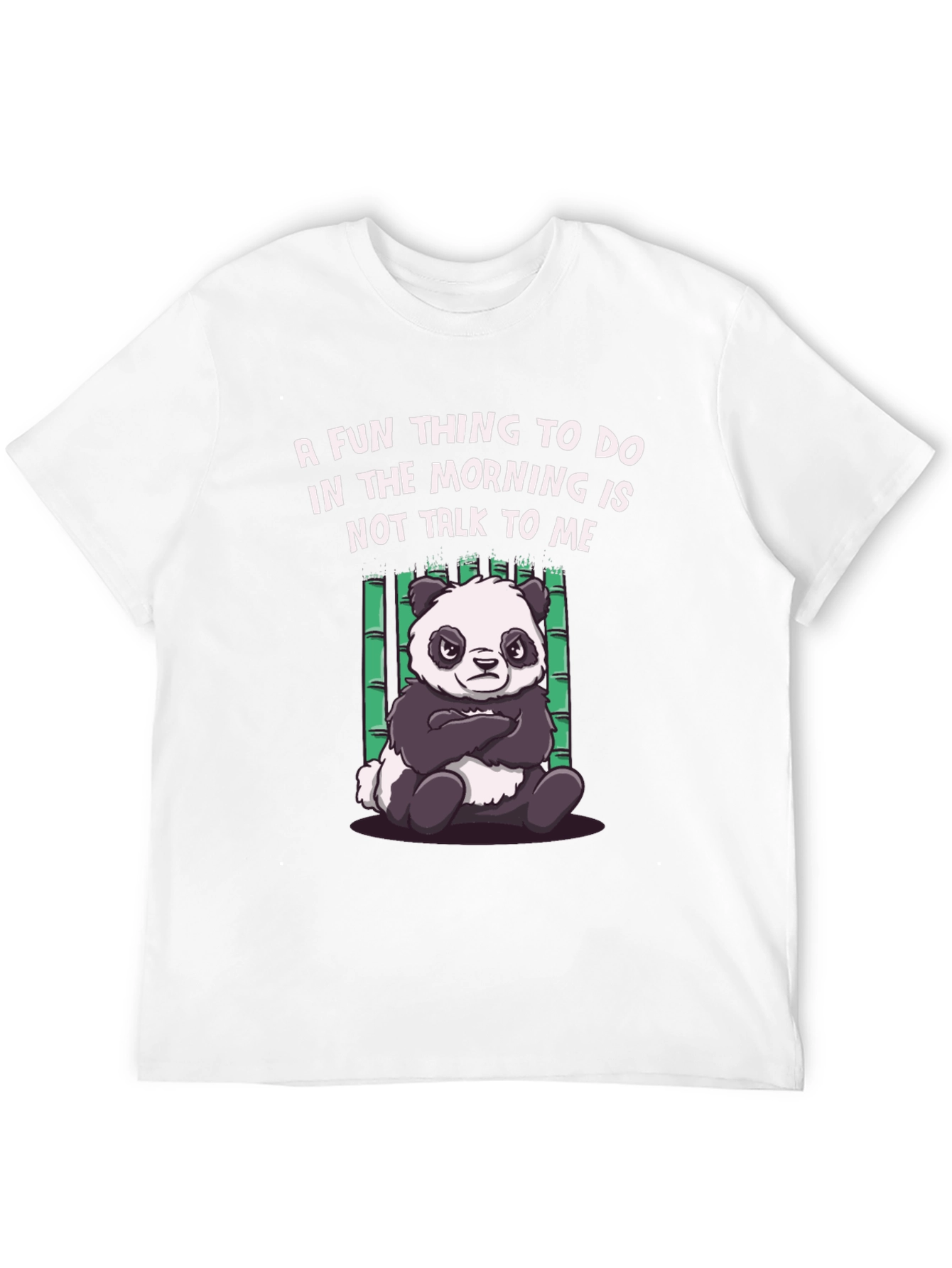 Black Funny Panda Morning Humor T-Shirt view 12
