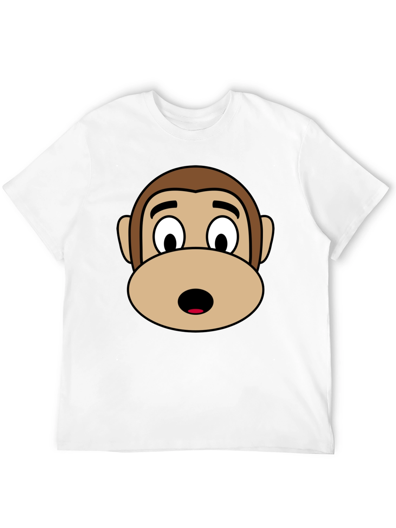 Black Monkey Face Graphic Tee - Black Unisex T-Shirt view 12