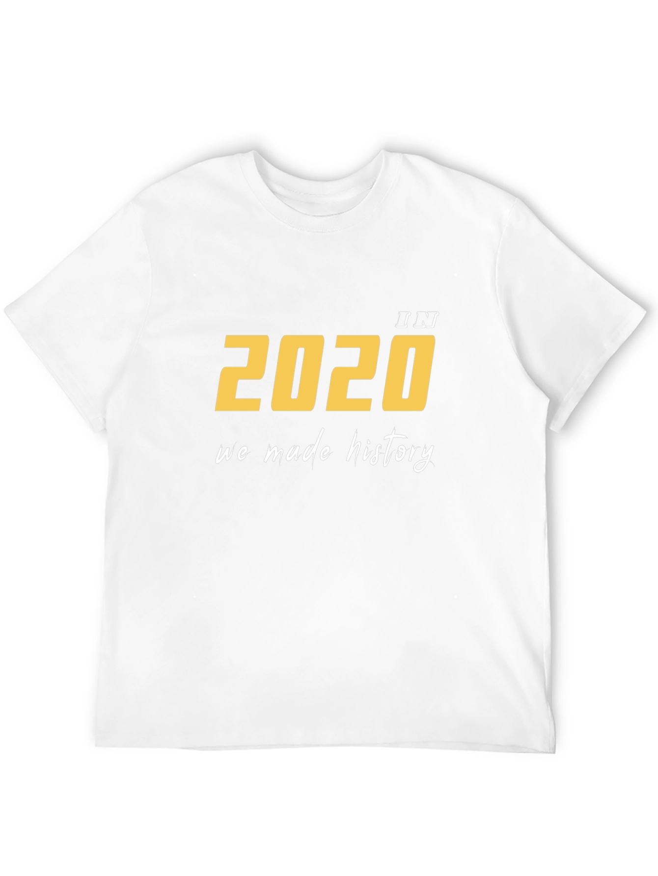 Black 2020 History Tee - Unisex Black Cotton T-Shirt view 12