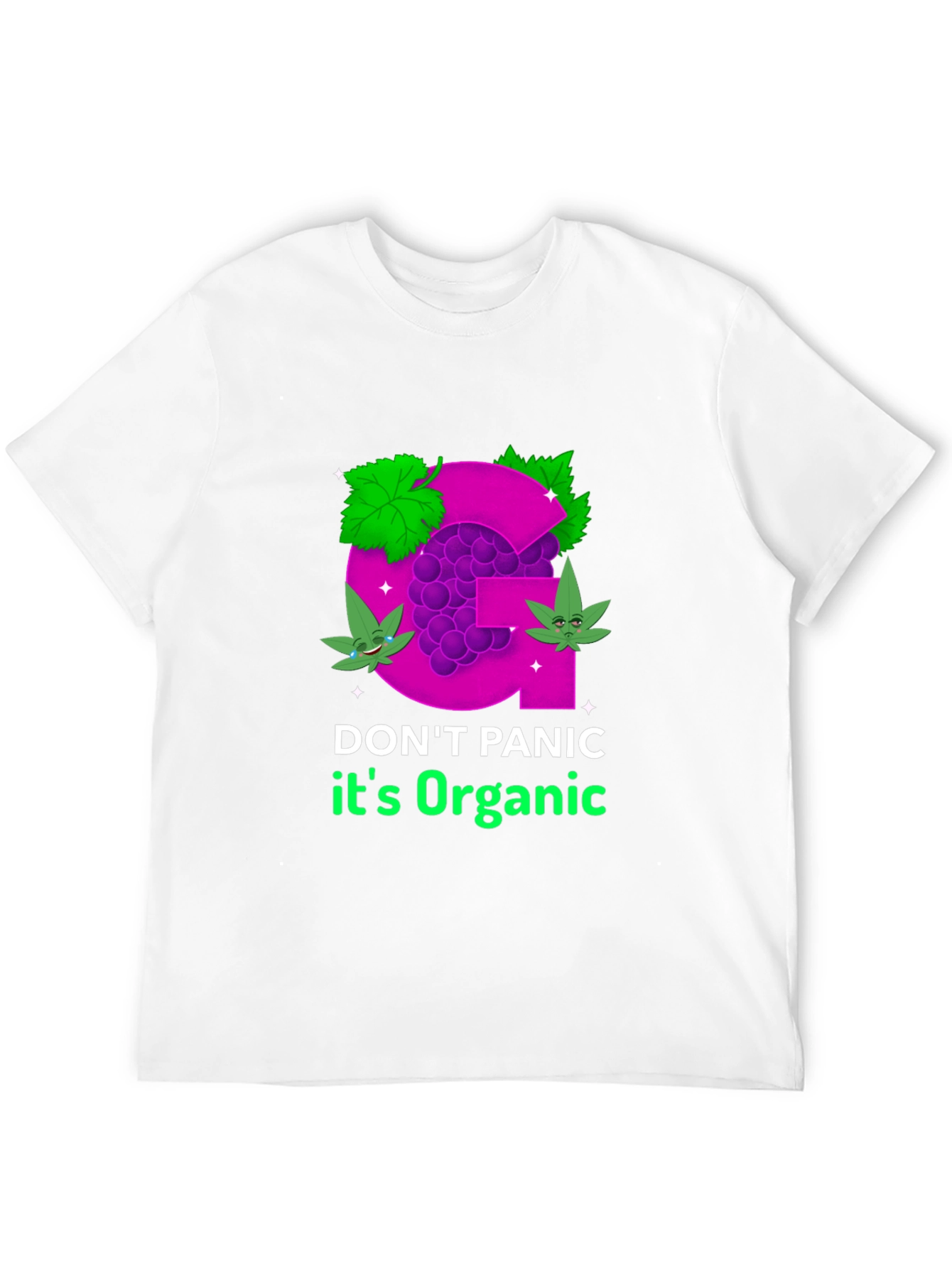 Black Organic Grape T-Shirt - Don't Panic view 12