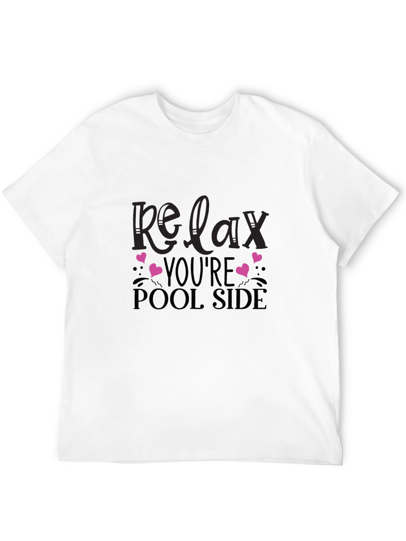 Black Relax You're Pool Side Graphic T-Shirt view 12
