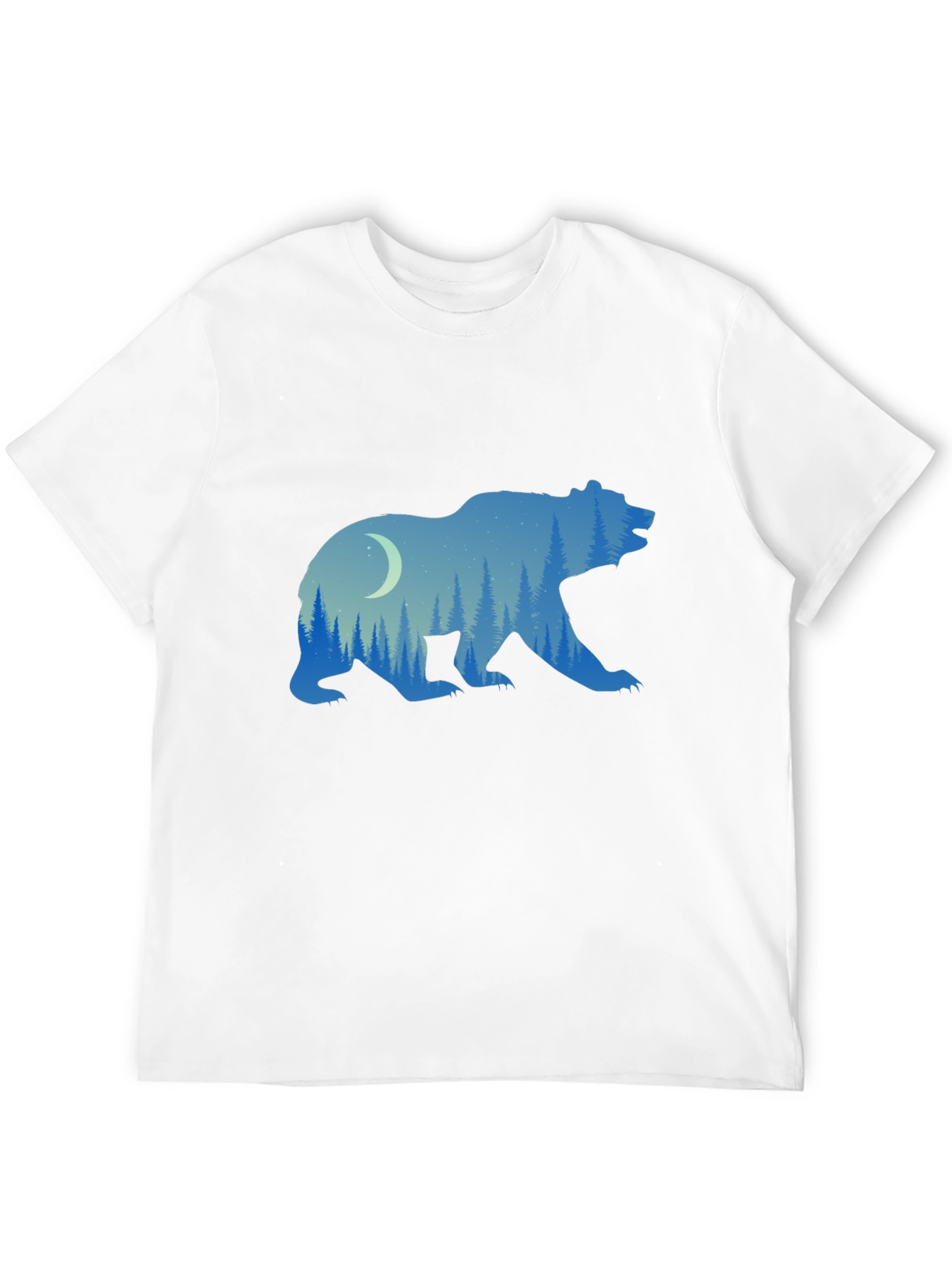 Black Nature Bear Graphic Tee - Black view 12