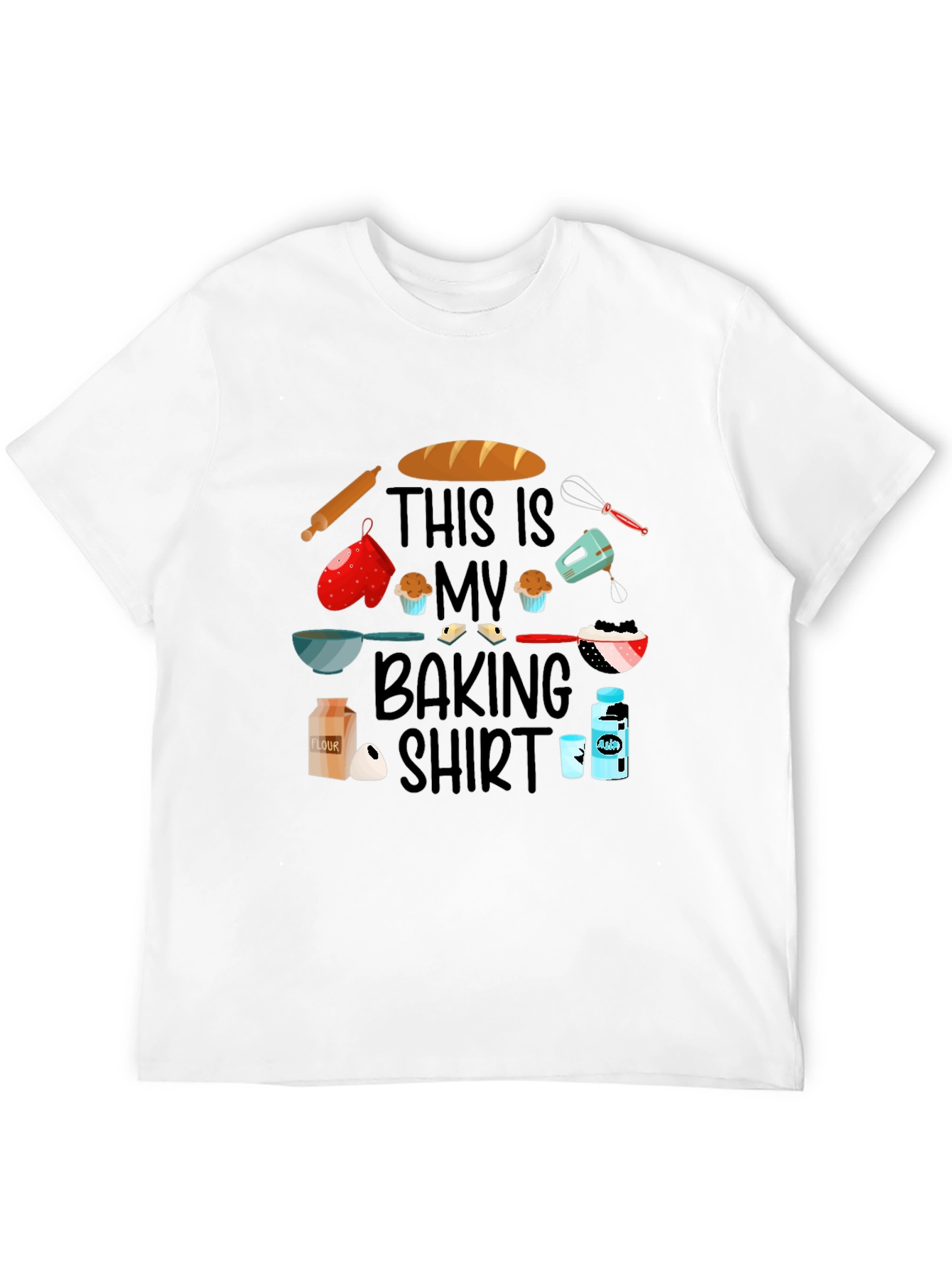 Black This Is My Baking Shirt - Novelty Graphic Tee view 12