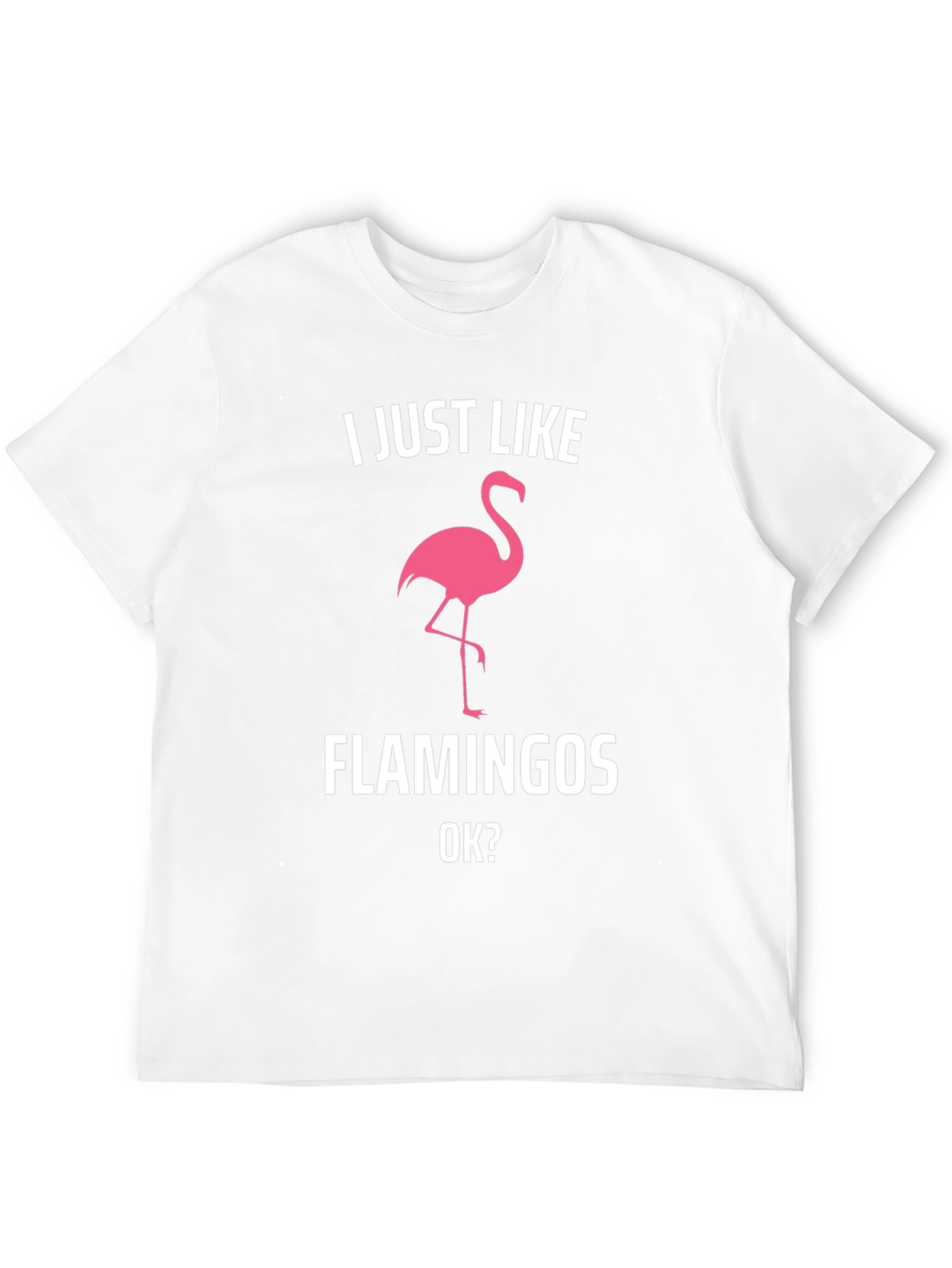 Black I Just Like Flamingos T-Shirt view 12