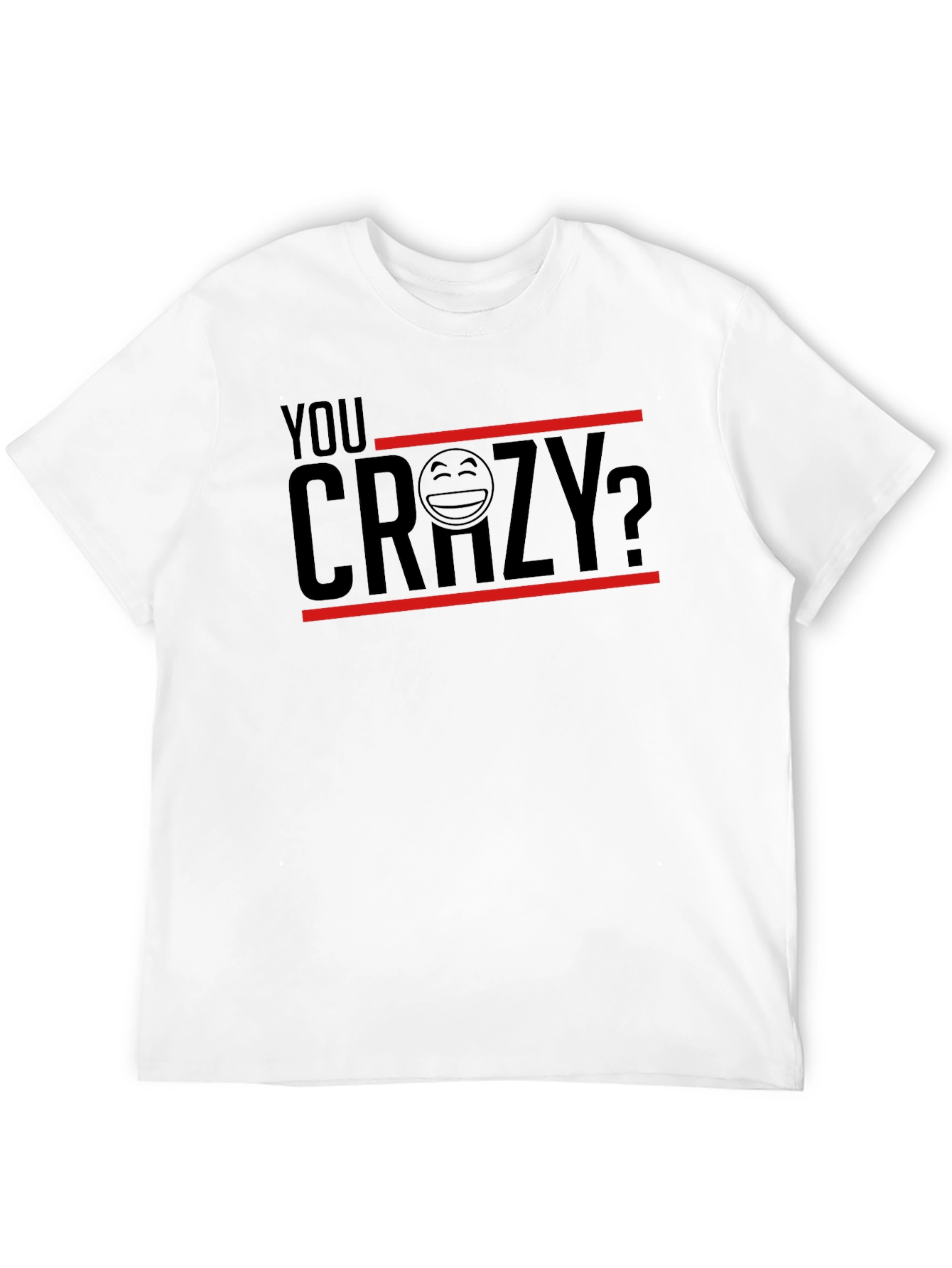 Black You Crazy Graphic Tee - Black Crew Neck T-Shirt view 12