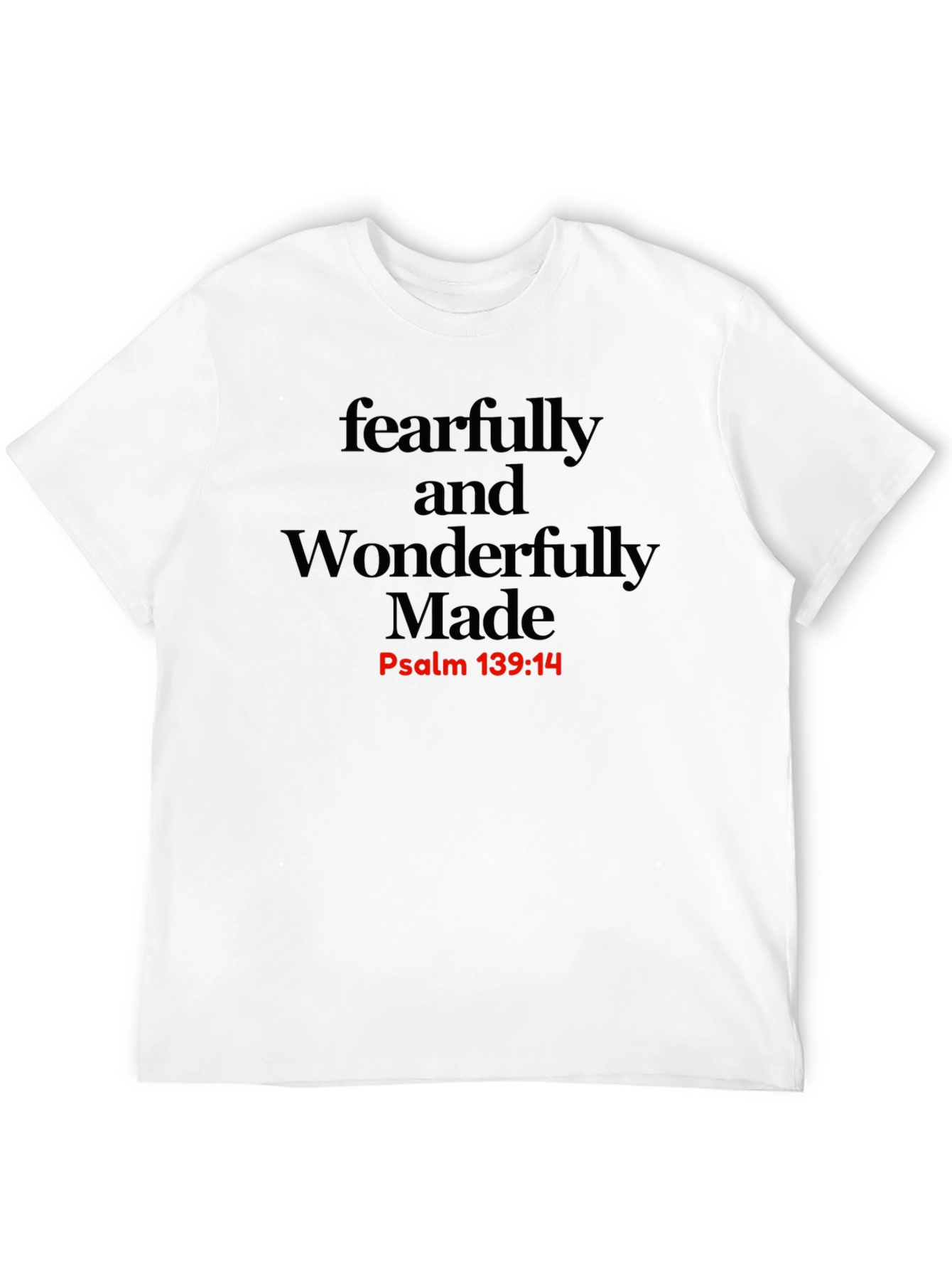 Black Fearfully & Wonderfully Made T-Shirt - Psalm 139:14 view 12