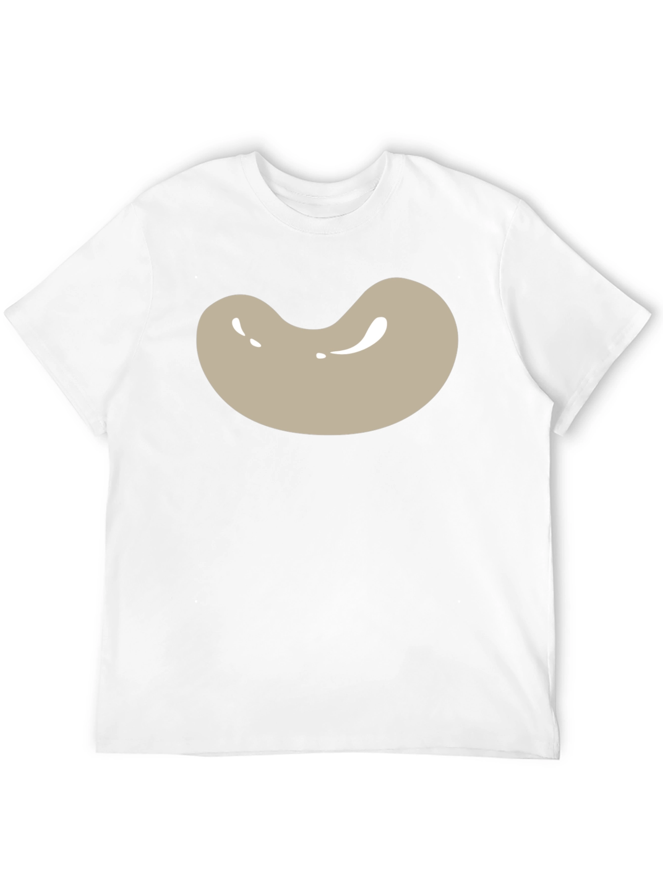 Black Bean Graphic Tee - Black Cotton Blend Casual T-Shirt view 12