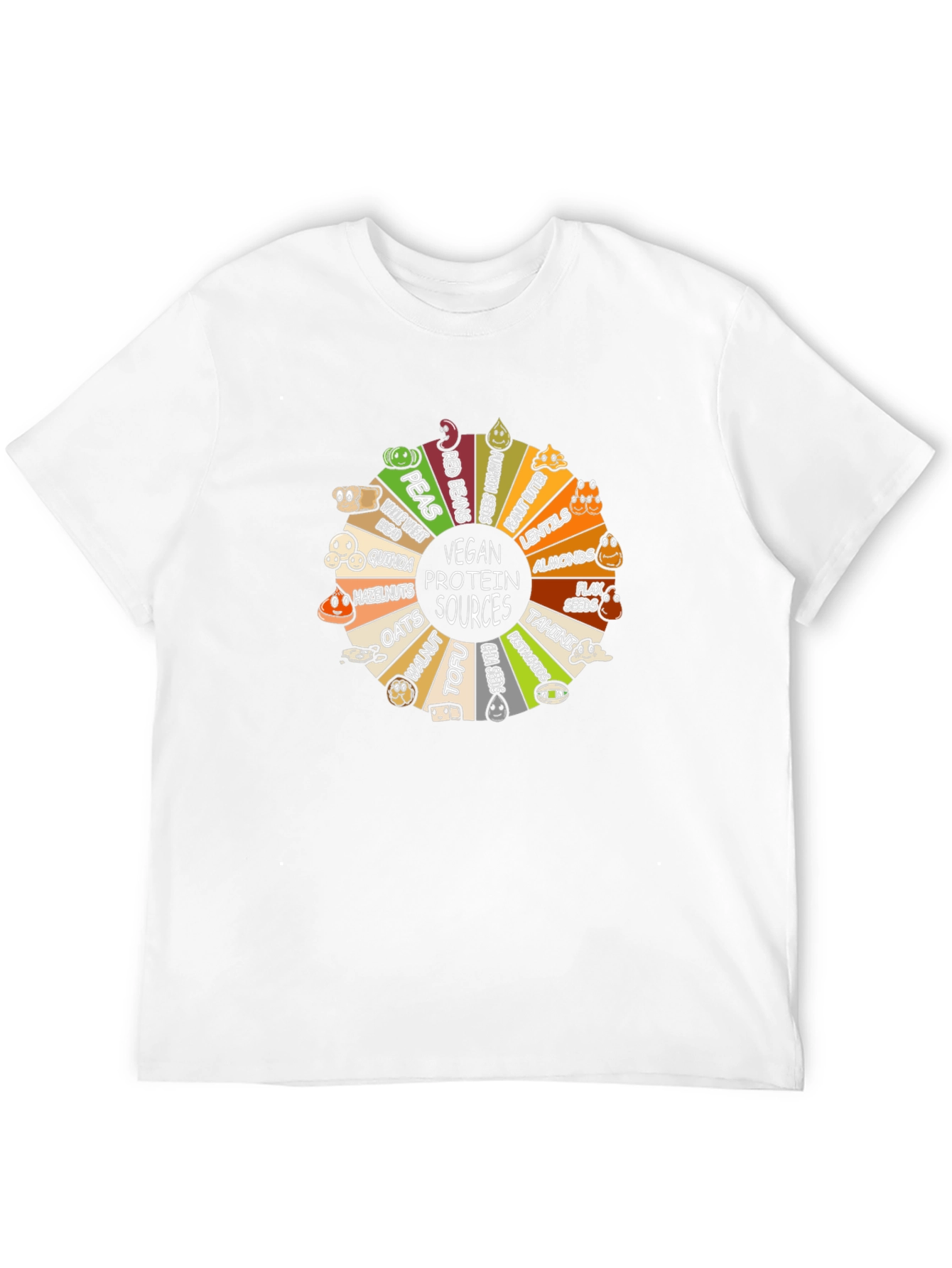 Black Vegan Protein Sources T-Shirt - Plant Based Diet view 12