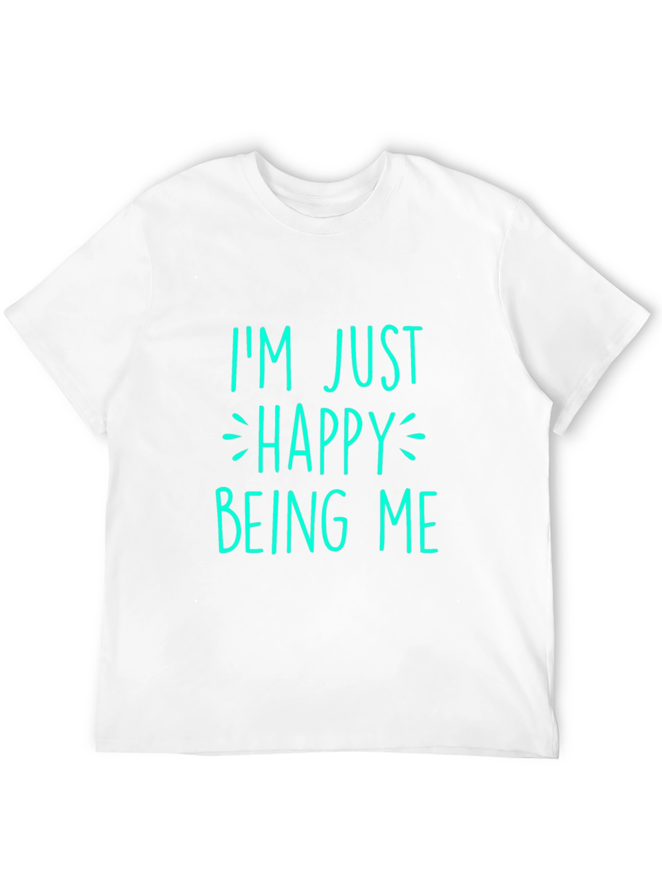 Black Happy Being Me Graphic Tee - Black Cotton T-Shirt view 12